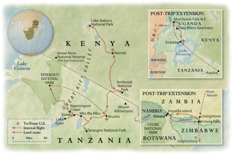 Serengeti Plain Africa Map T26607