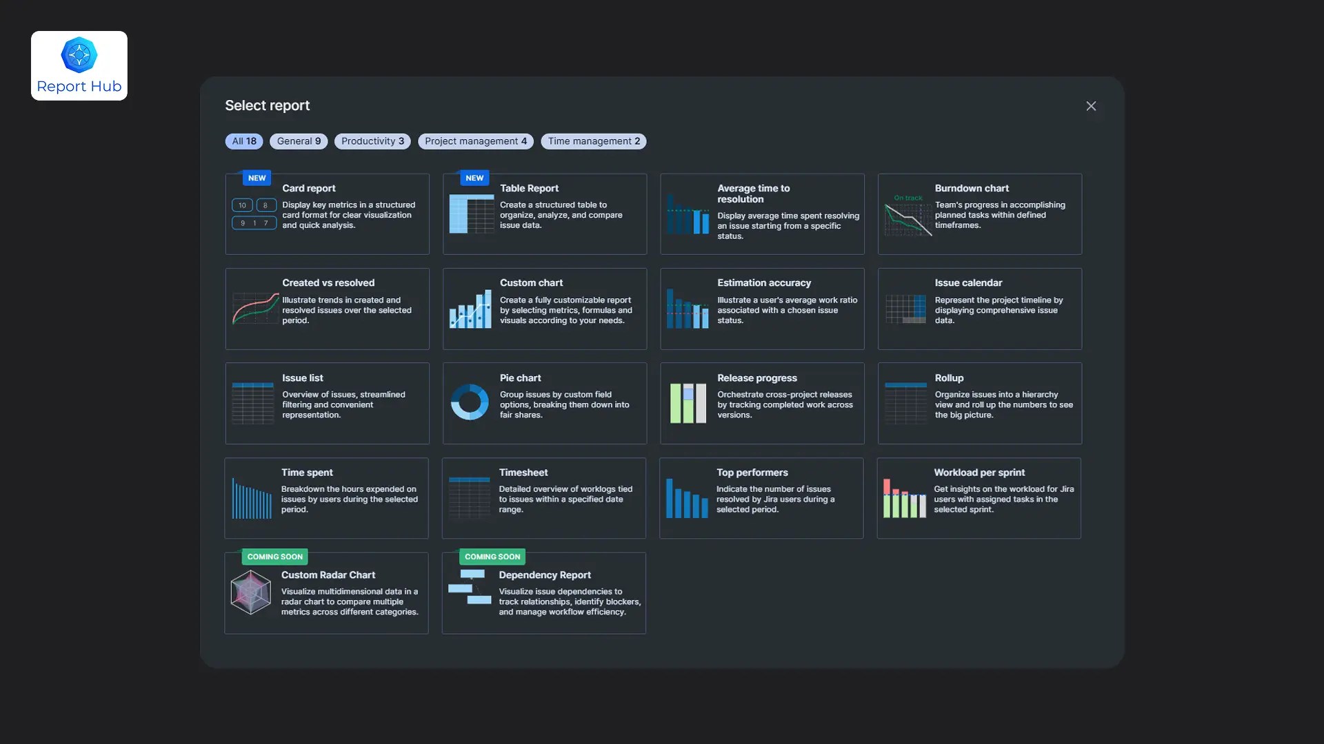 Report Hub structured reports vs Jira Dashboards builder approach