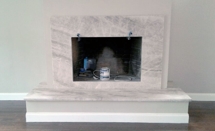 Brick Fireplace Makeover Using Cement Wood Mantel Boxwood Ave