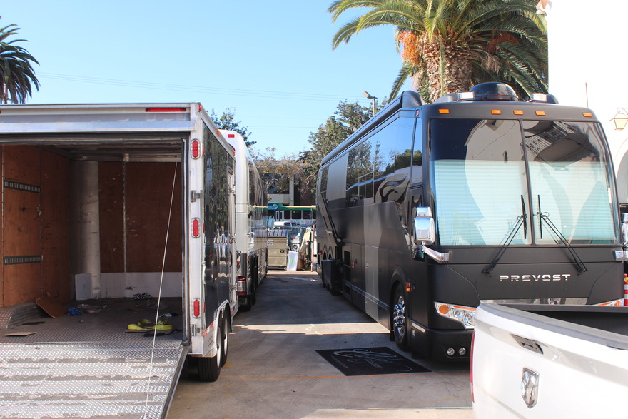 Production truck at the loading dock