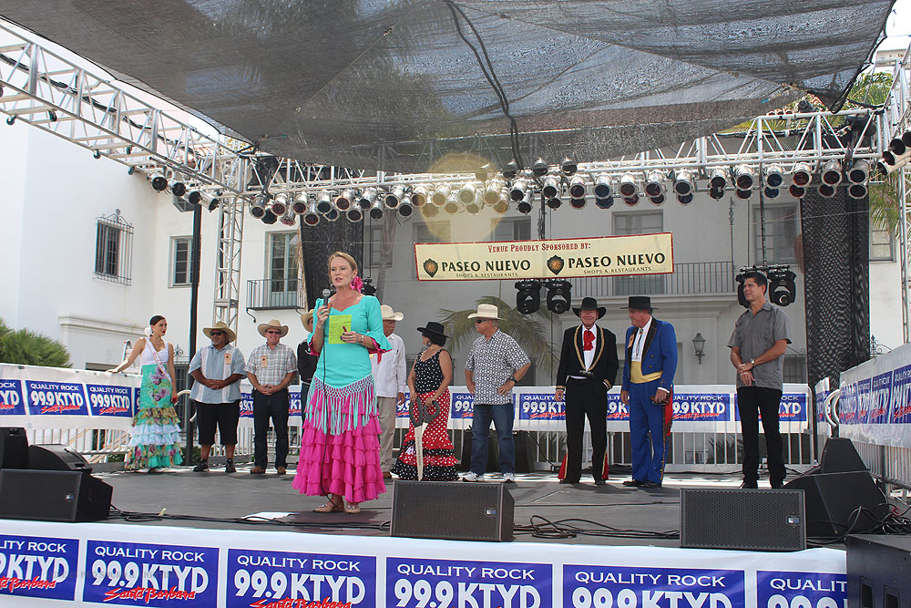 Performers lined up on the daytime stage