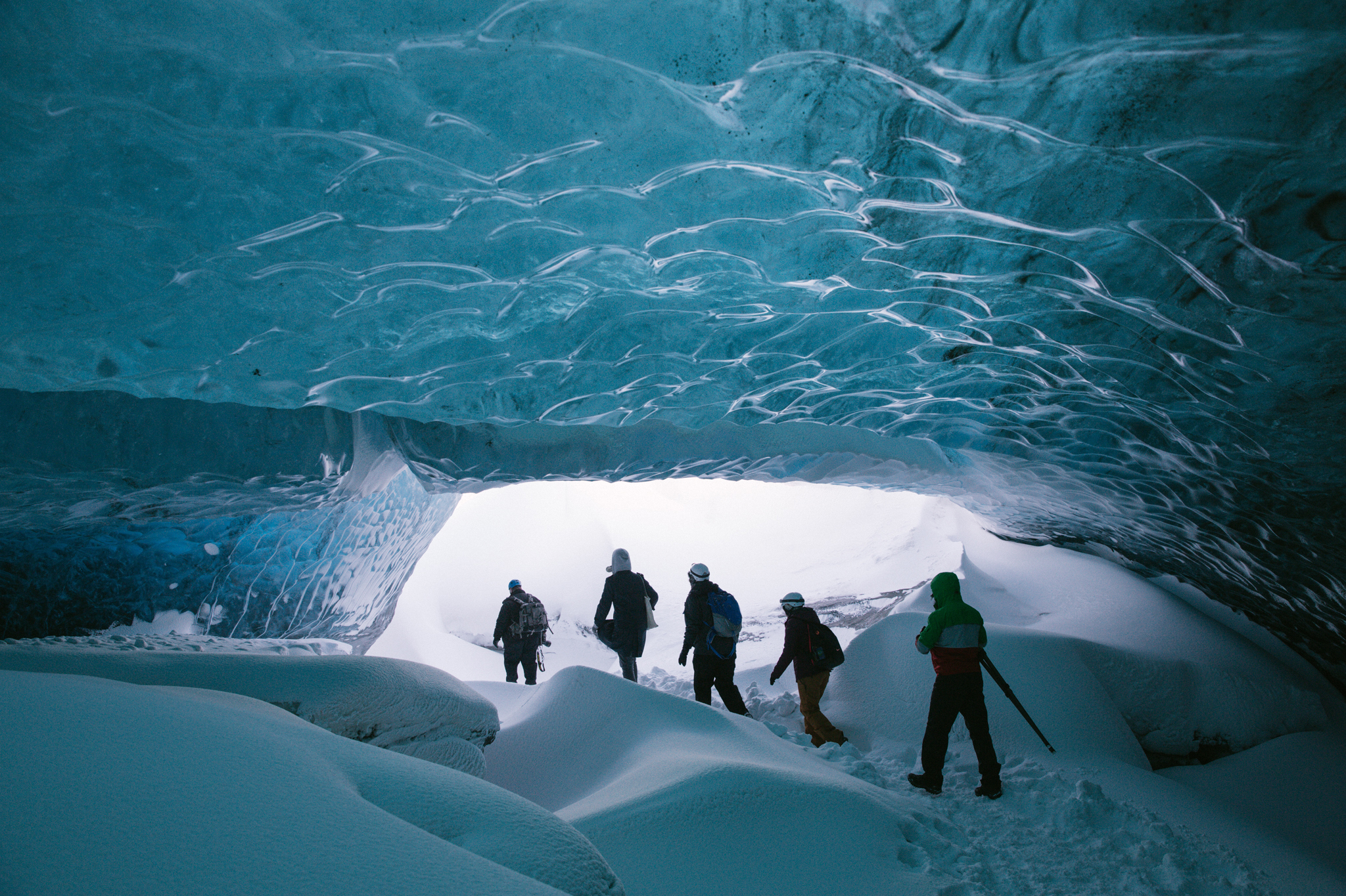 Into the glacier
