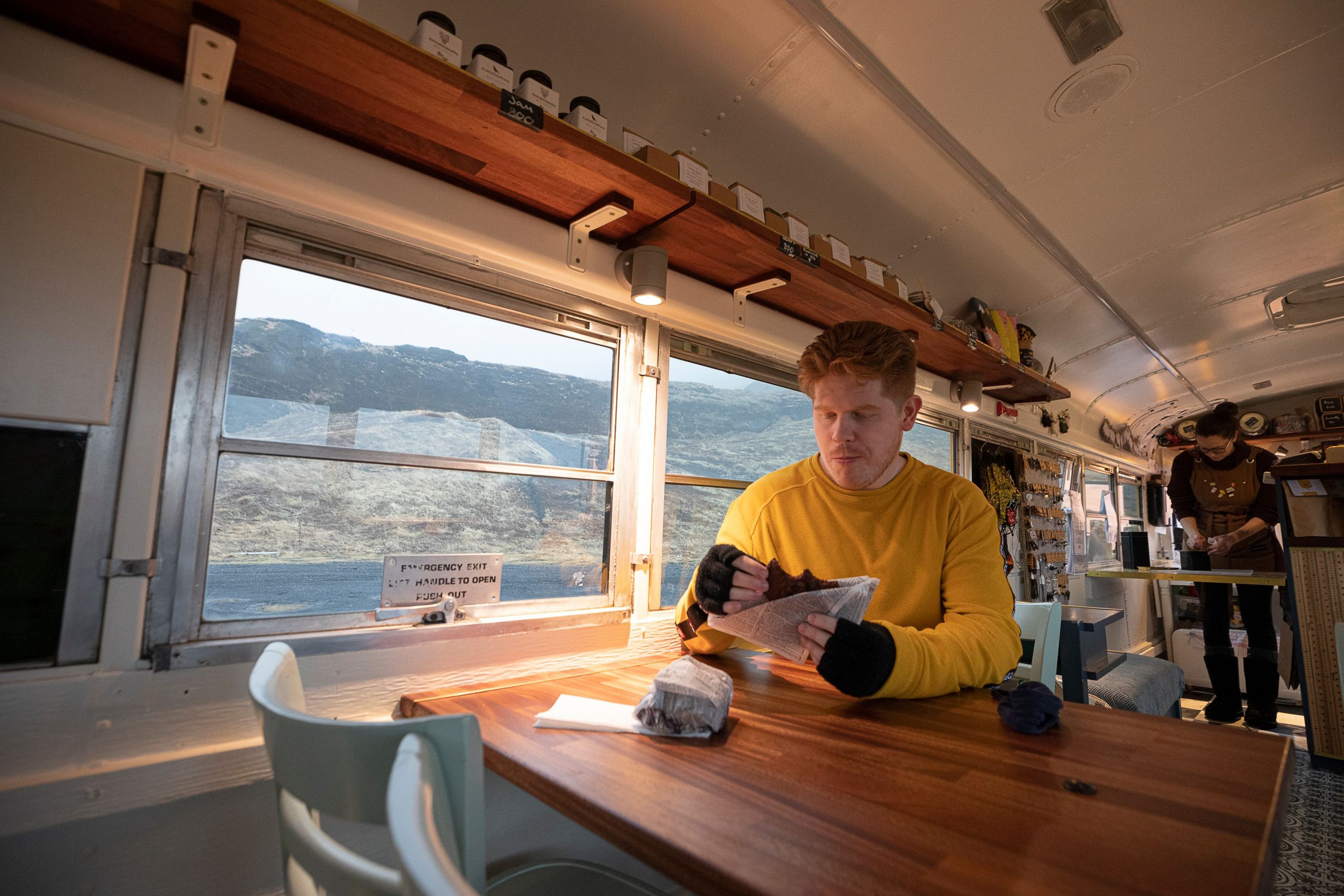Enjoying a delicious, fair-trade cookie