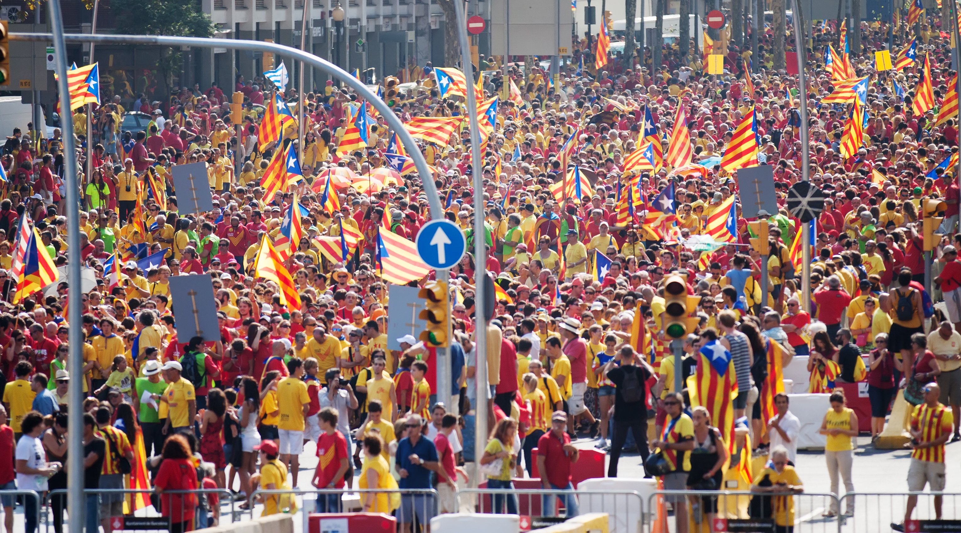 Rally demanding independence for Catalonia