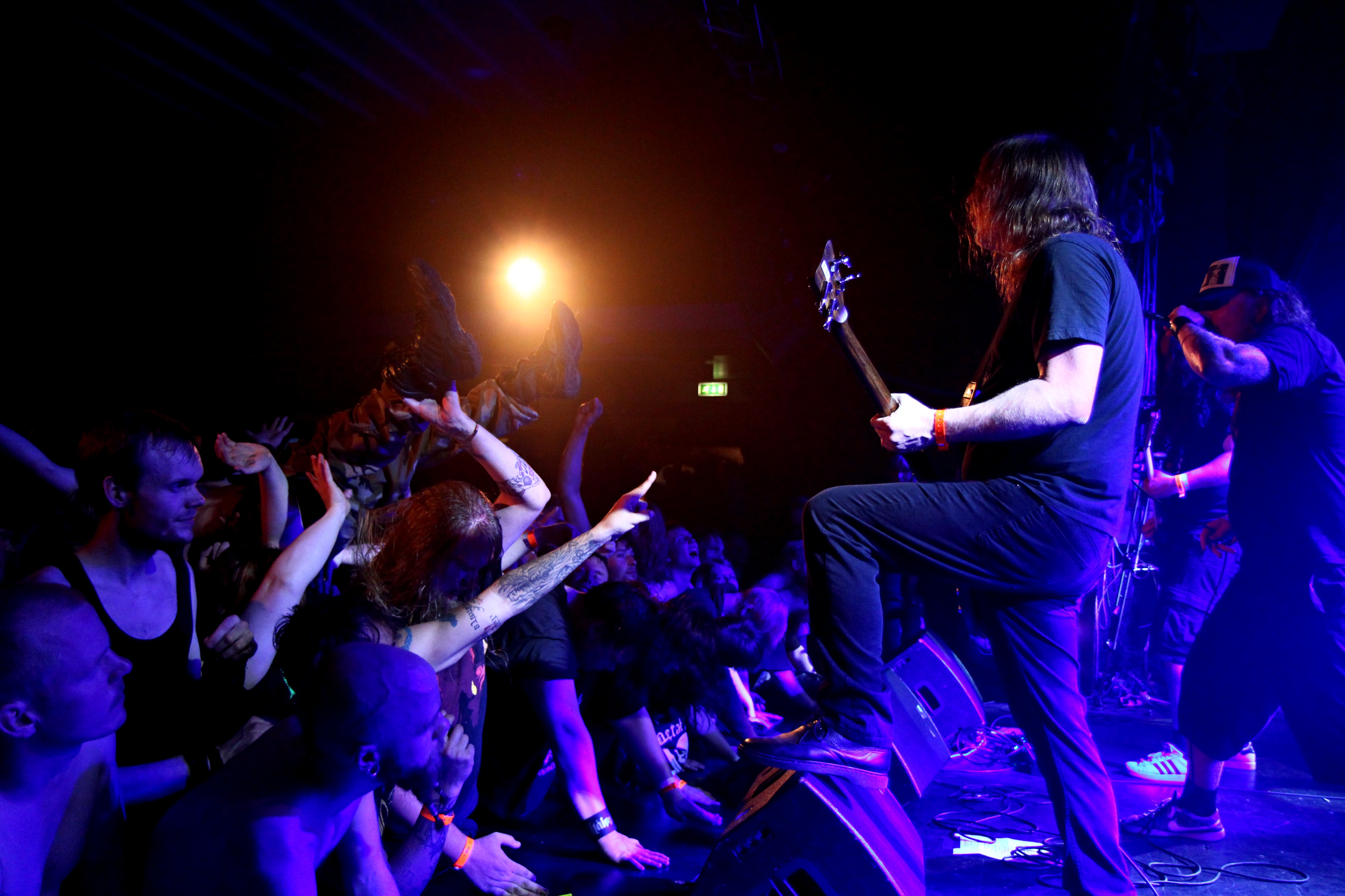 At The Gates’s show had all the bang of a stadium-sized gig, with intense guitar segments and a great sense of what rocking out entails.