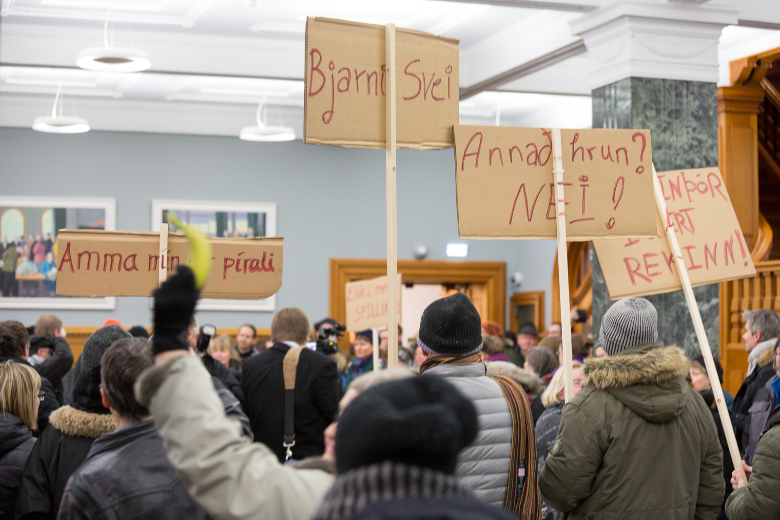 Protest at Landsbanki