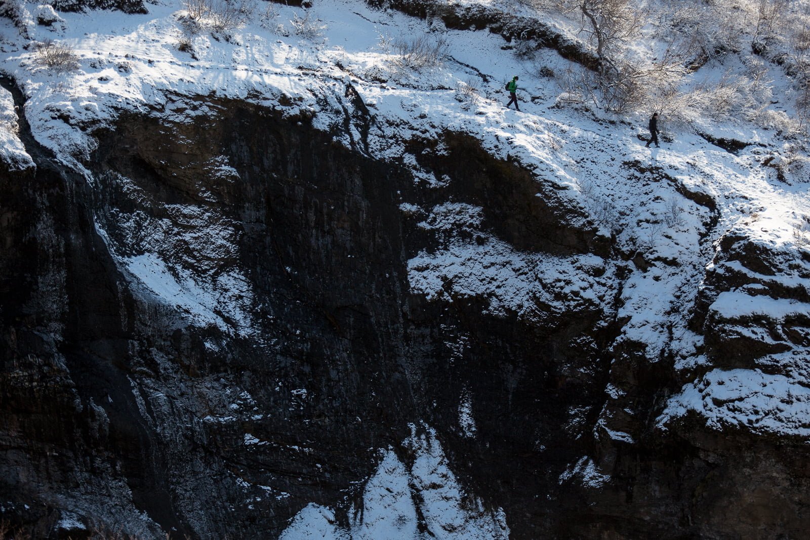 Walls of the canyon are up to 200 meters high