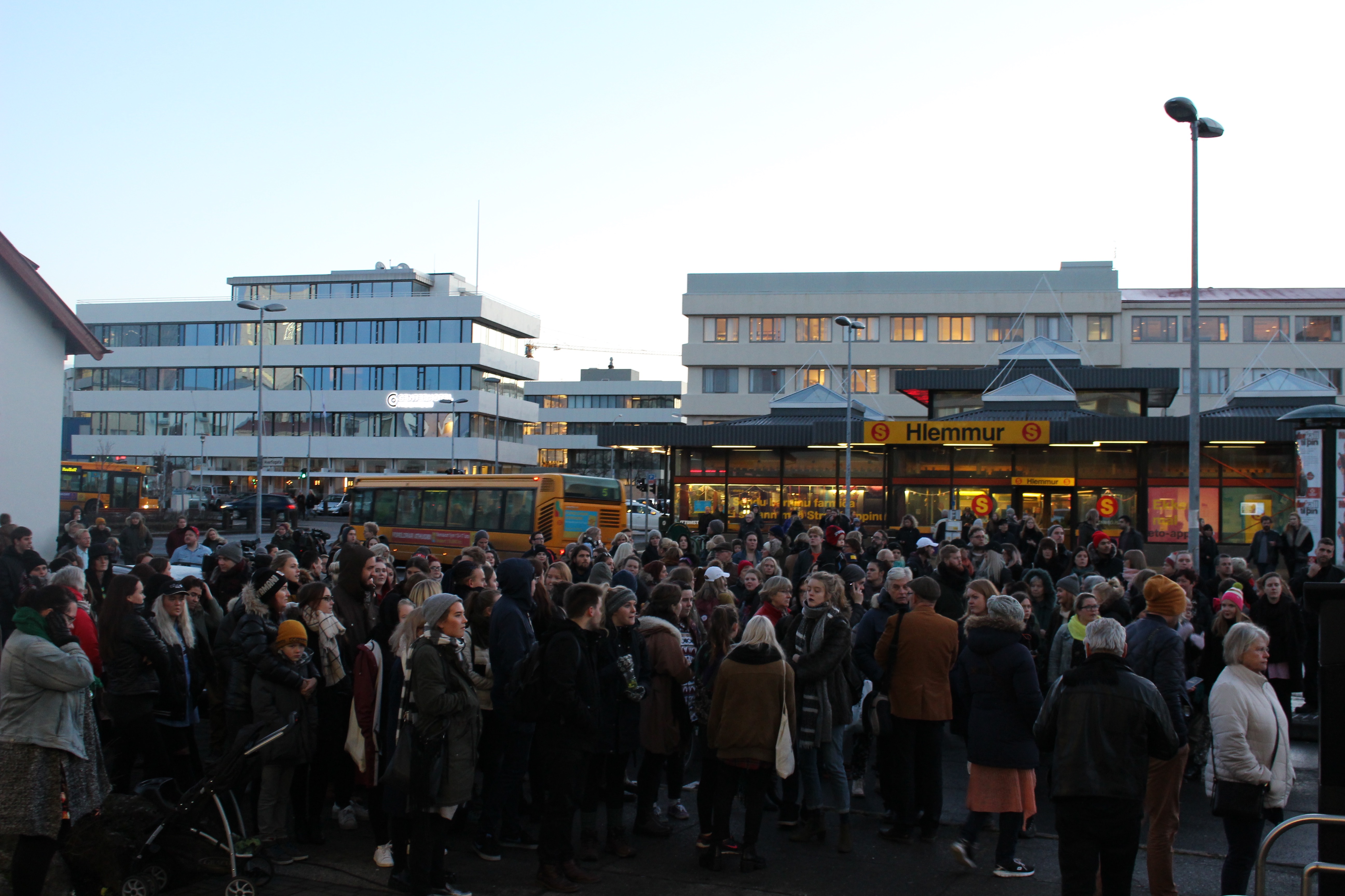 Protest outside police station 2015 by Rebecca Conway