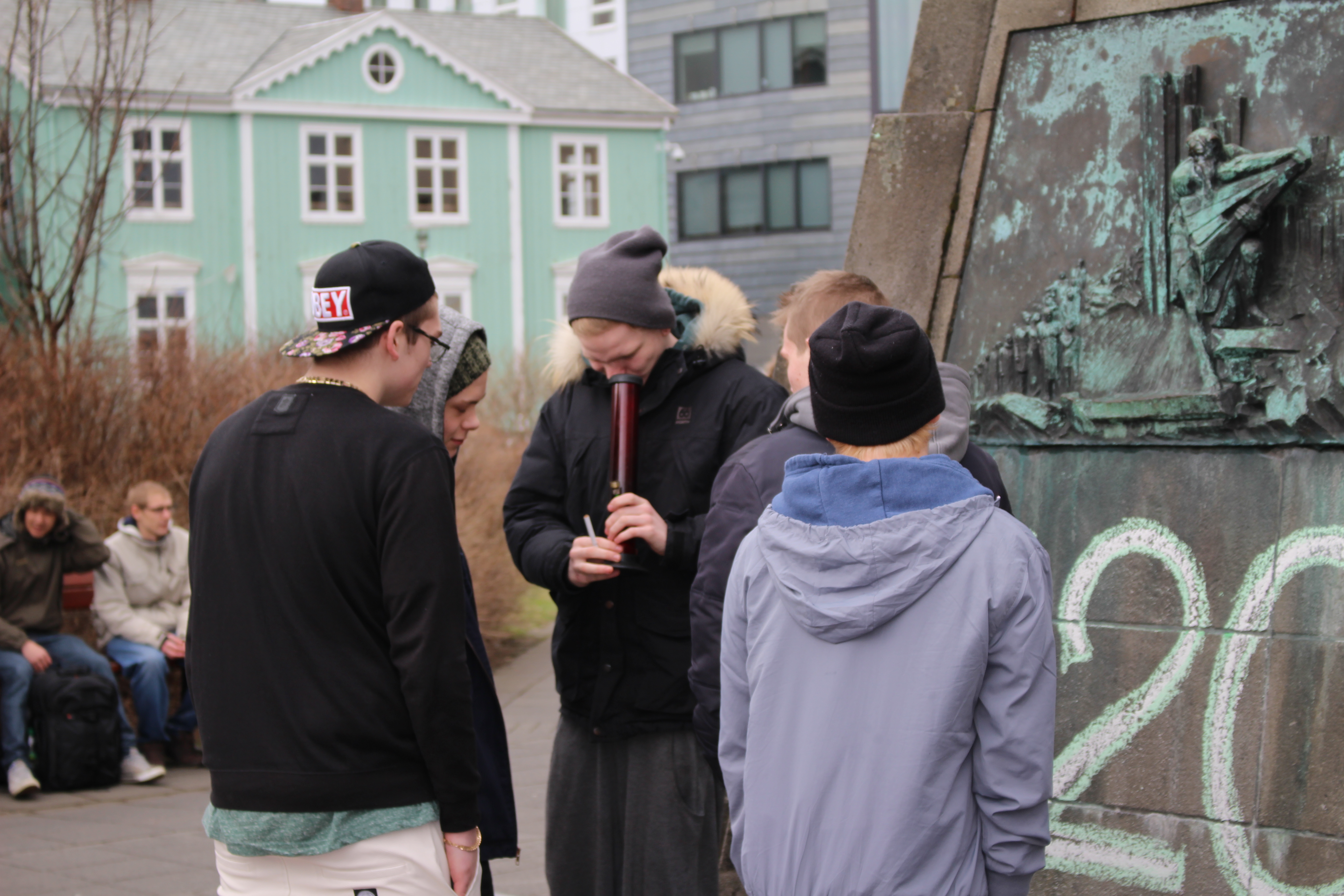 4/20 Weed Protest Austurvöllur - Jón Benediktsson