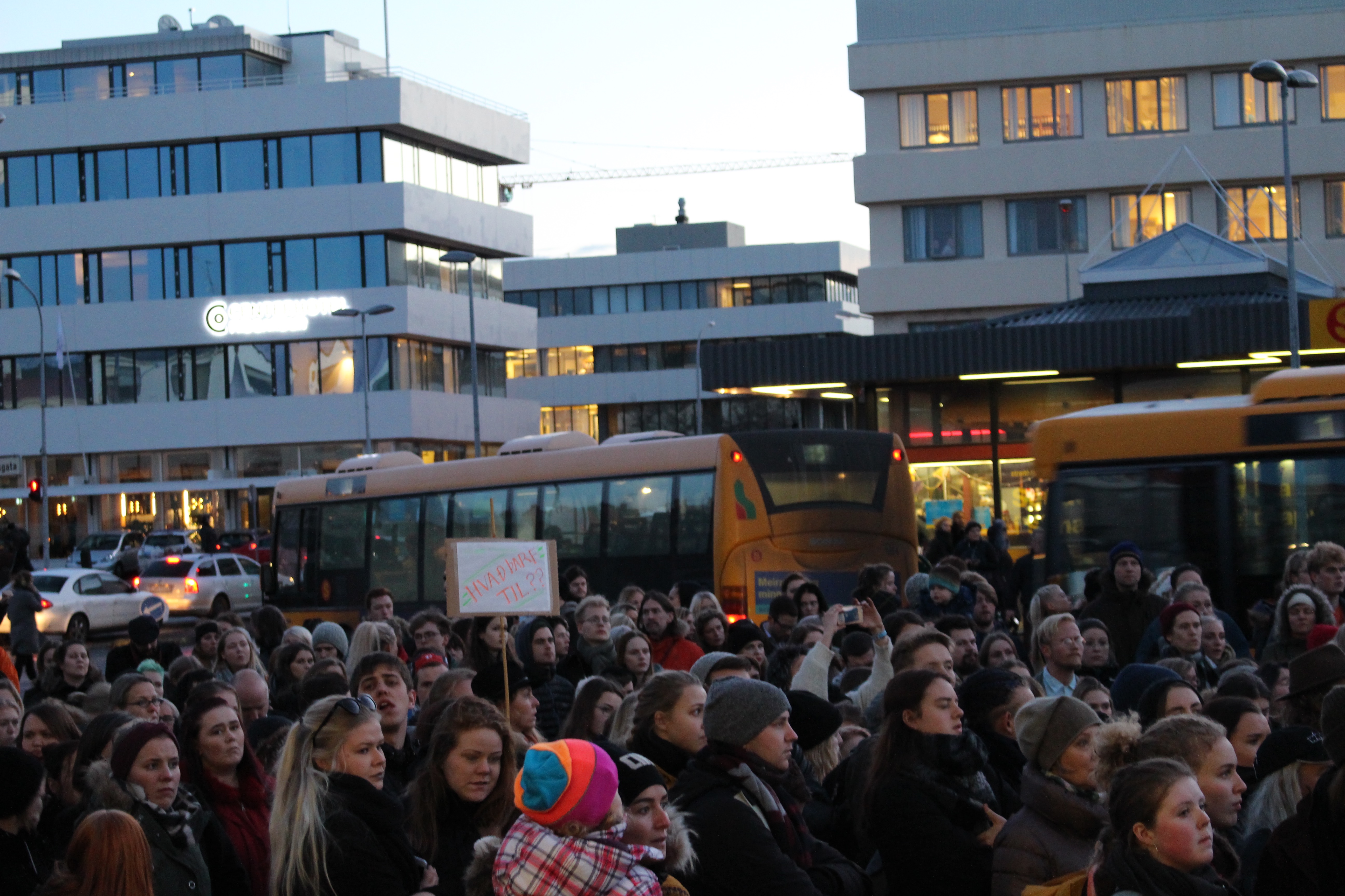 Protest outside police station 2015 by Rebecca Conway