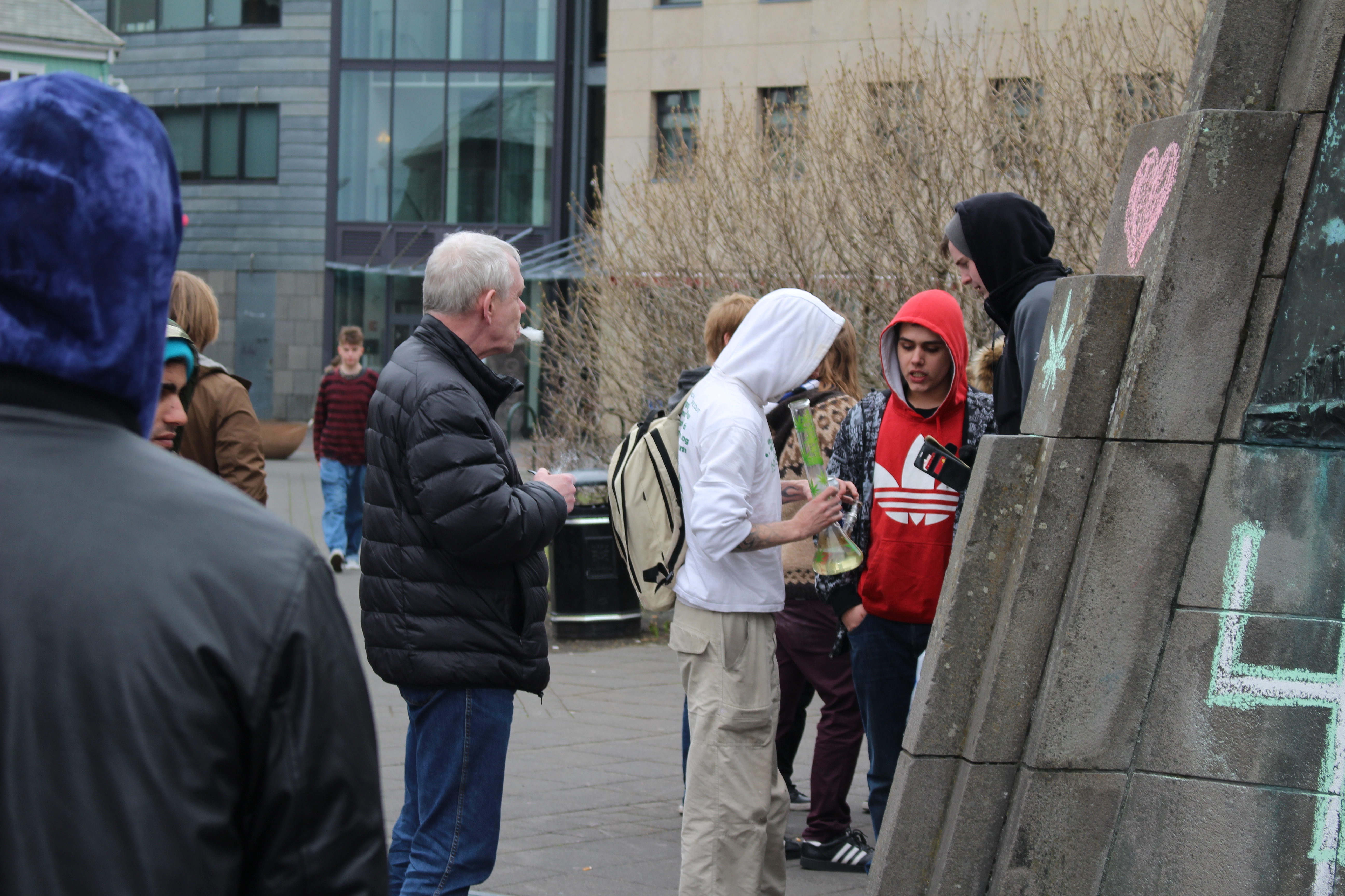 4/20 Weed Protest Austurvöllur - Jón Benediktsson