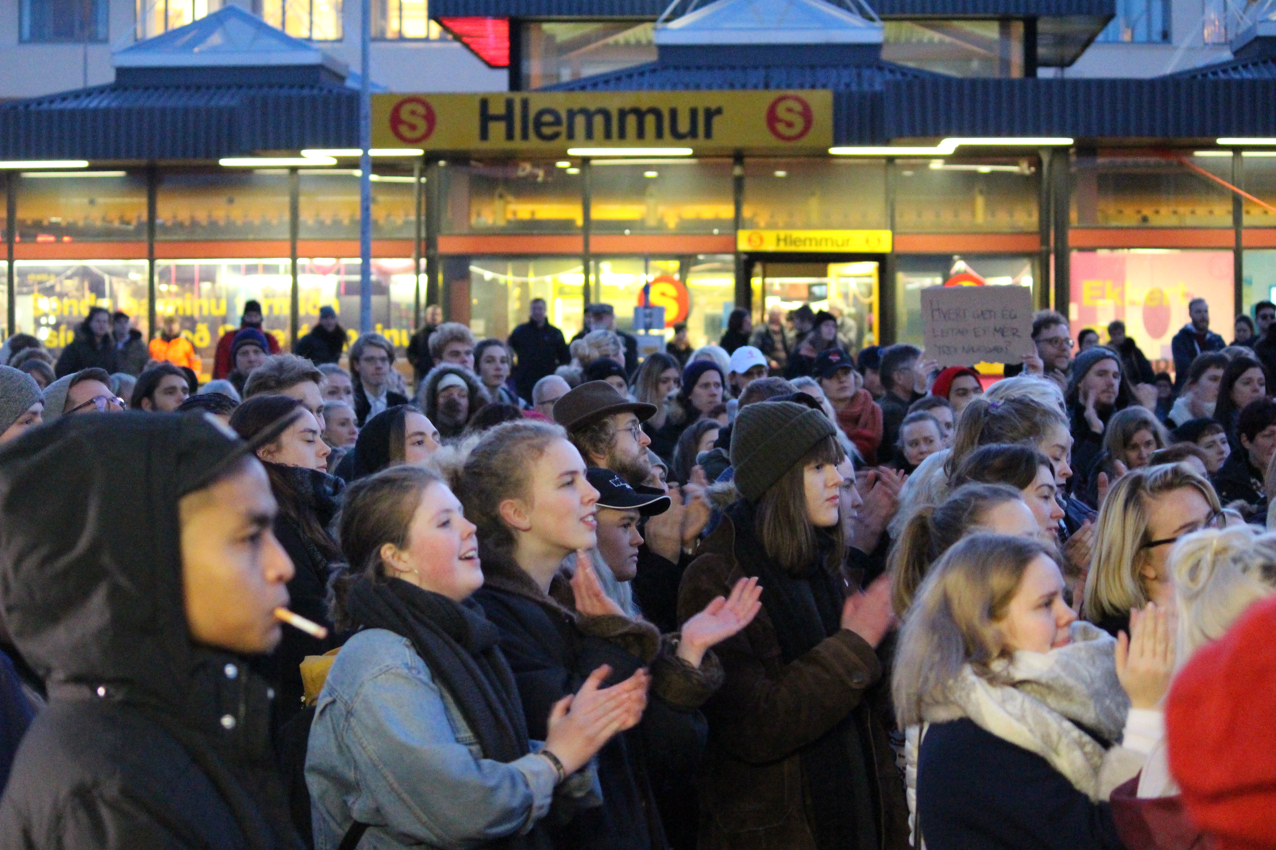 Protest outside police station 2015 by Rebecca Conway