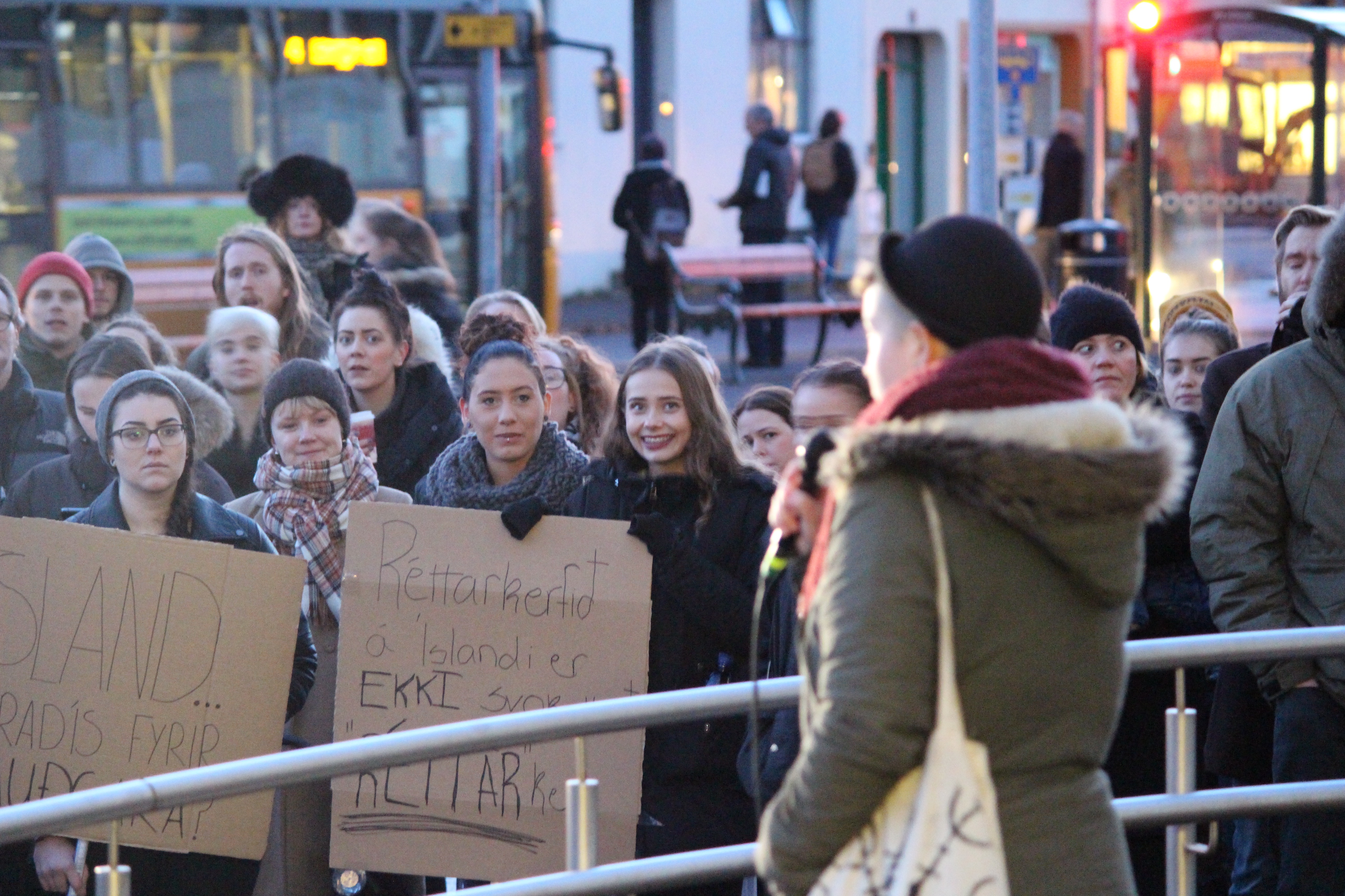 Protest outside police station 2015 by Rebecca Conway