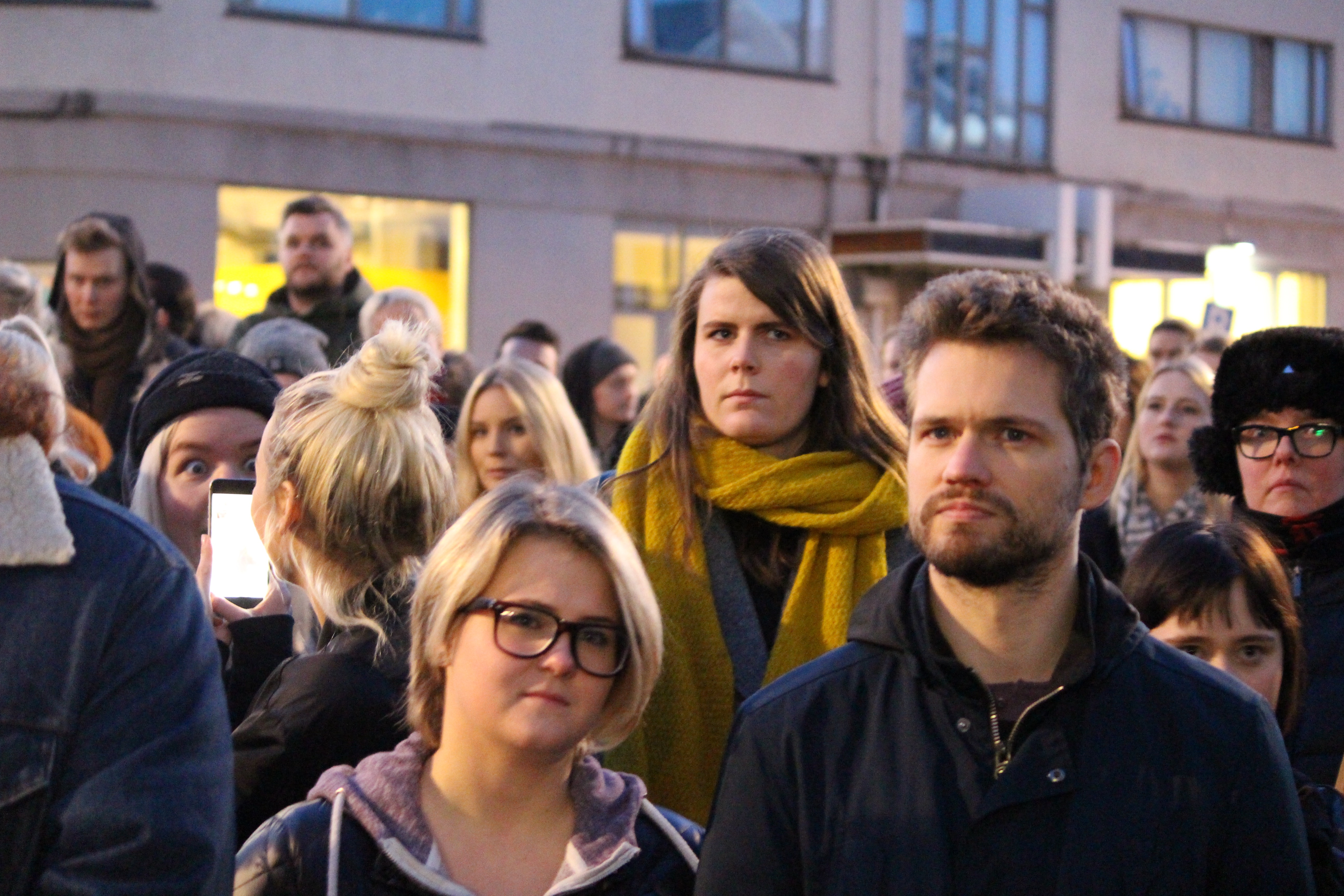 Protest outside police station 2015 by Rebecca Conway