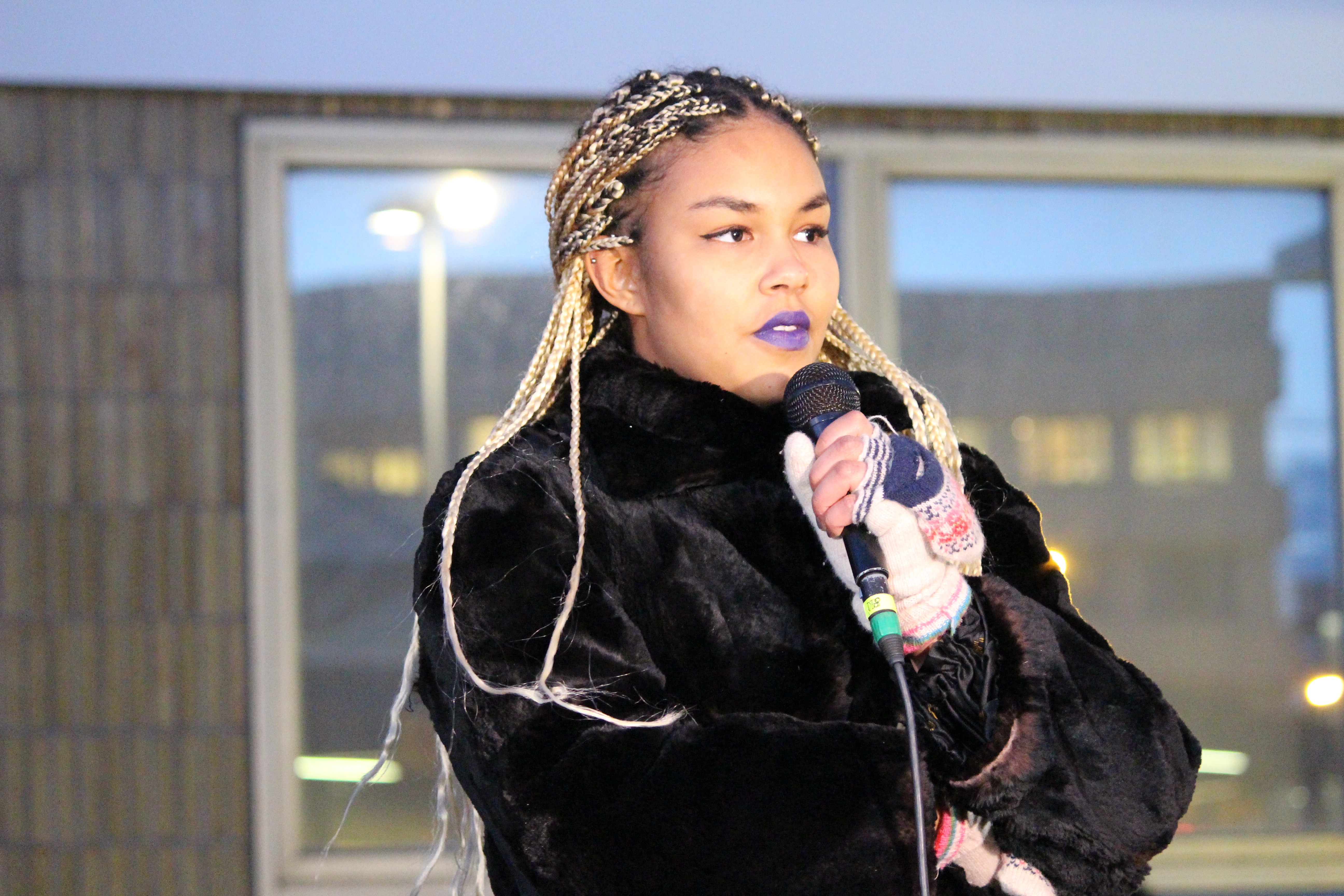 Protest outside police station 2015 by Rebecca Conway