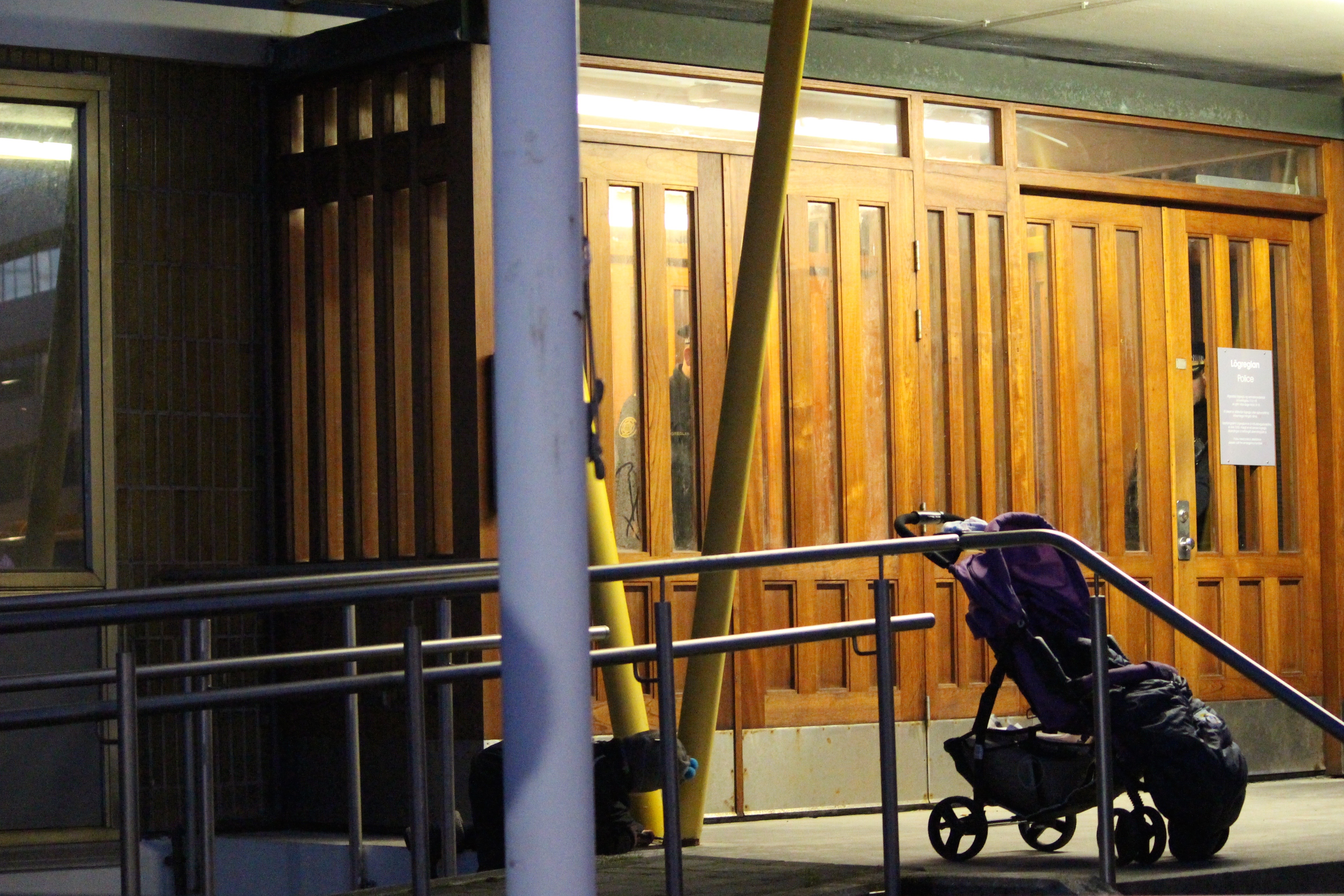 Protest outside police station 2015 by Rebecca Conway