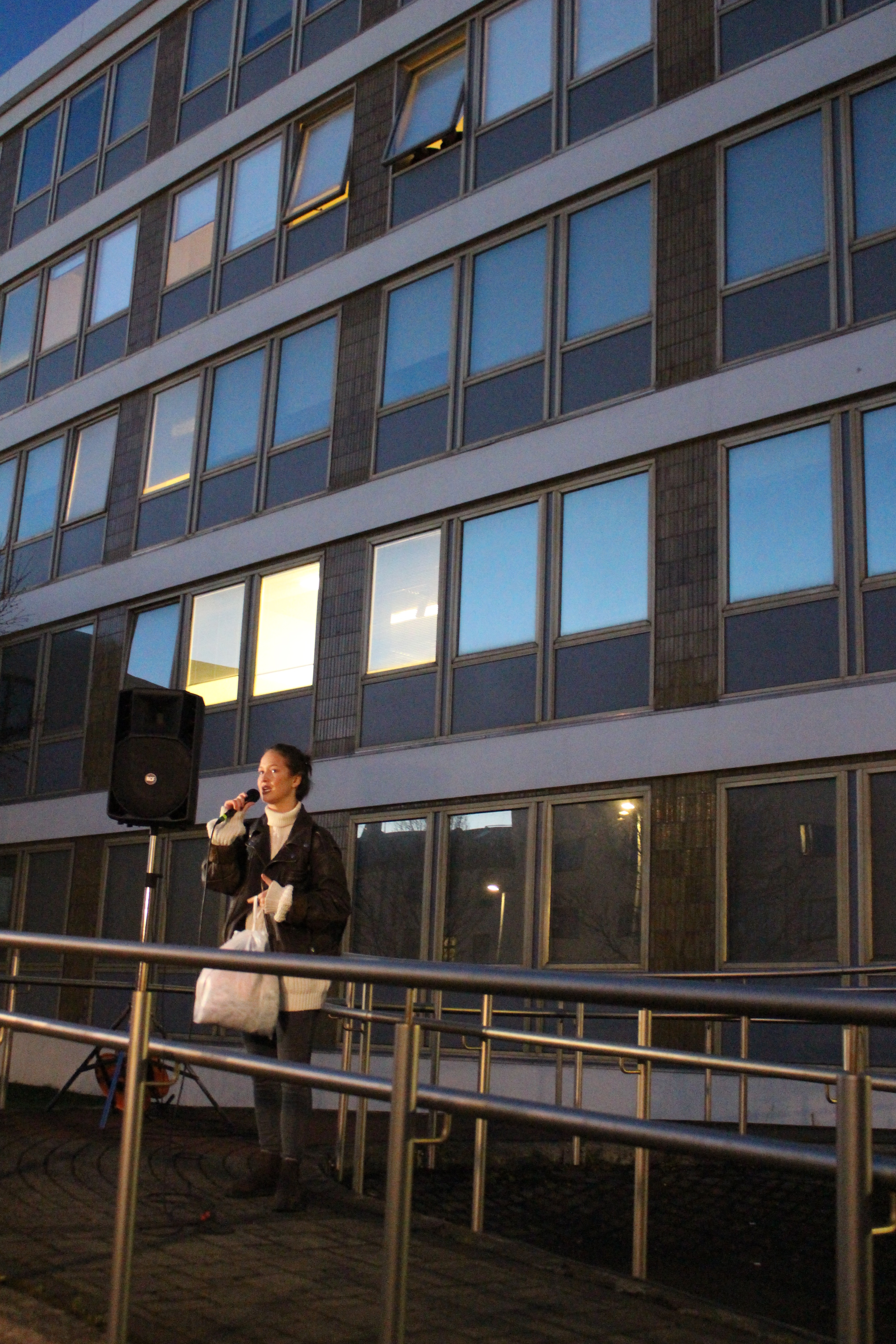 Protest outside police station 2015 by Rebecca Conway