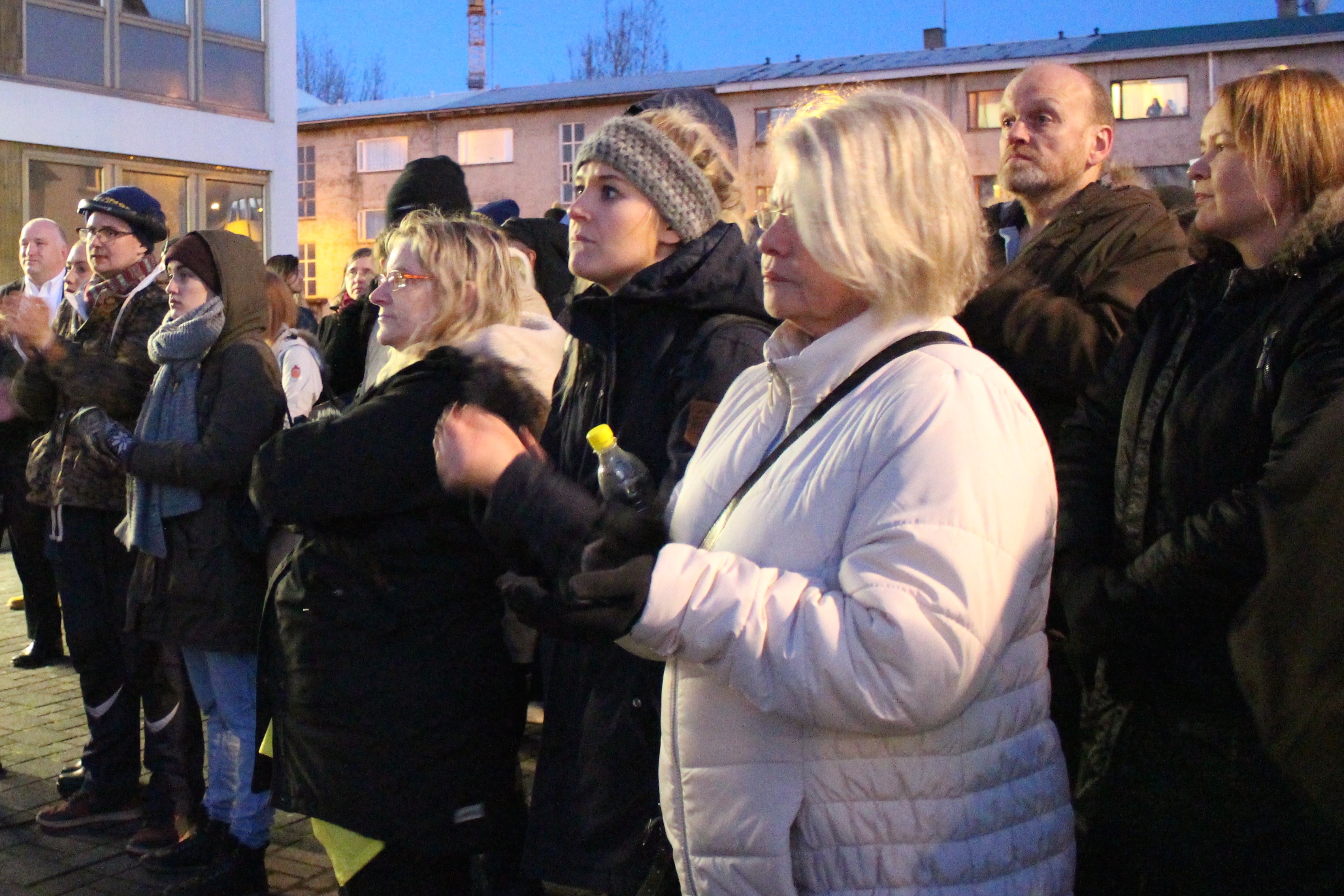 Protest outside police station 2015 by Rebecca Conway