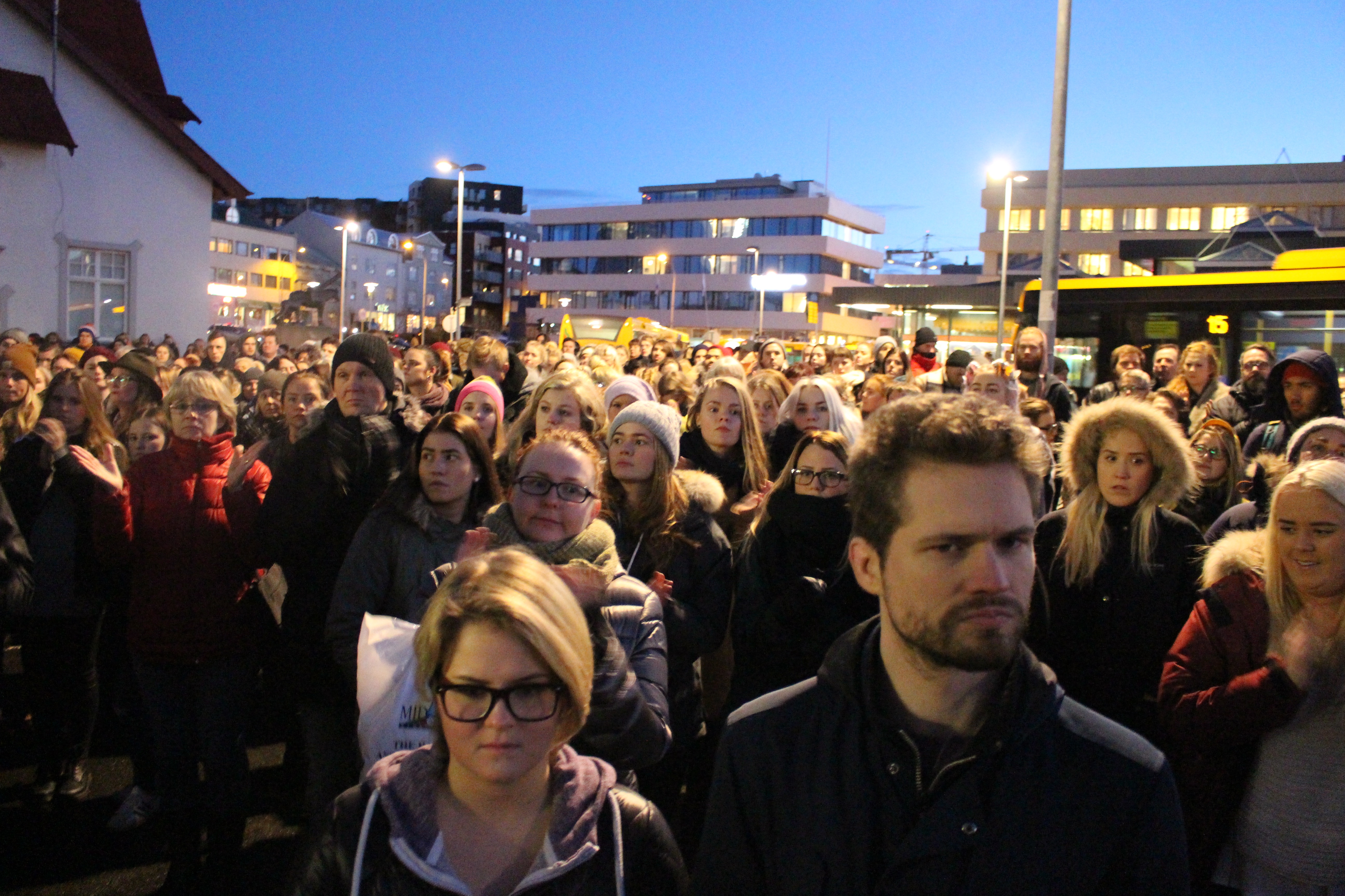 Protest outside police station 2015 by Rebecca Conway