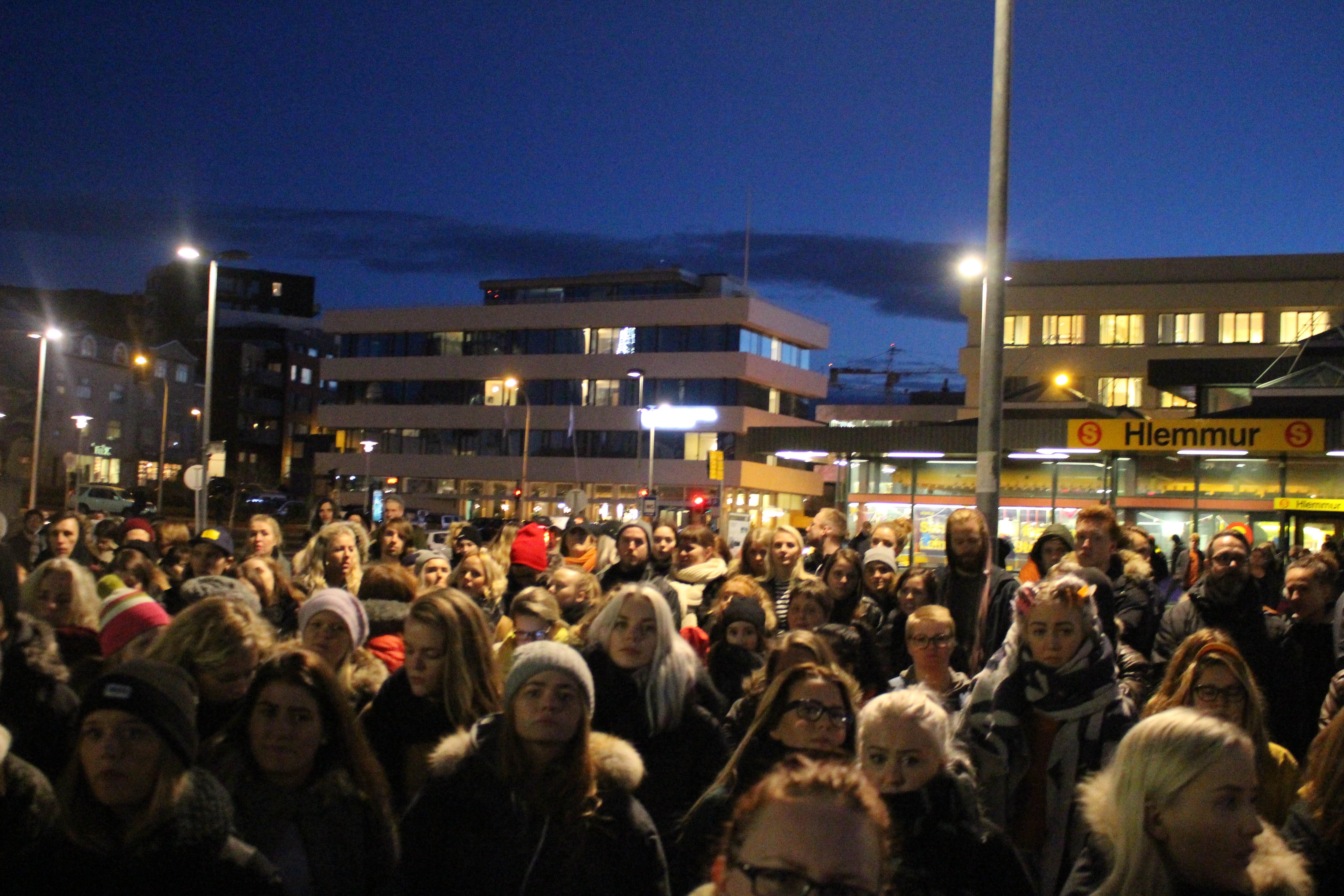 Protest outside police station 2015 by Rebecca Conway