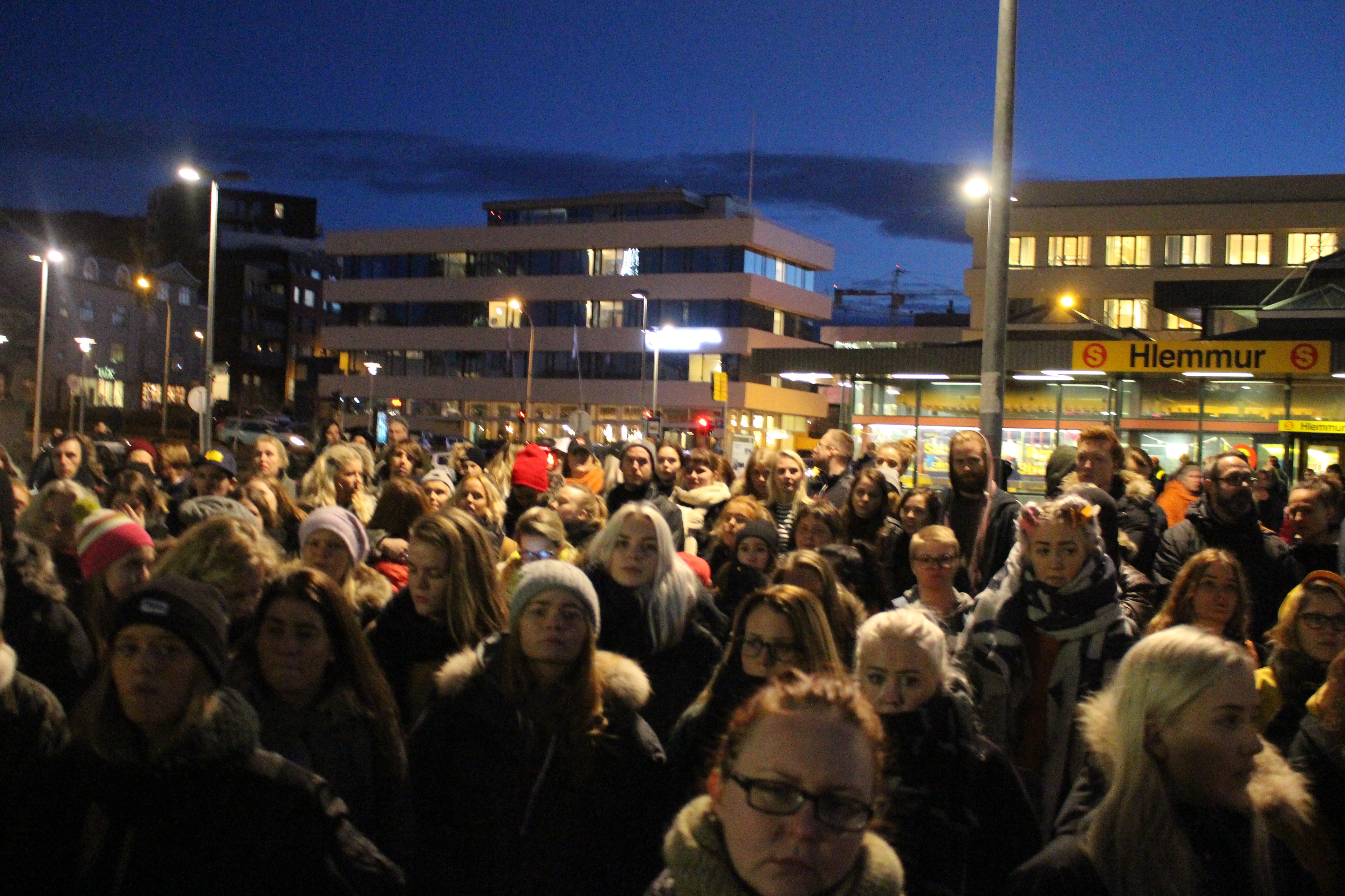 Protest outside police station 2015 by Rebecca Conway