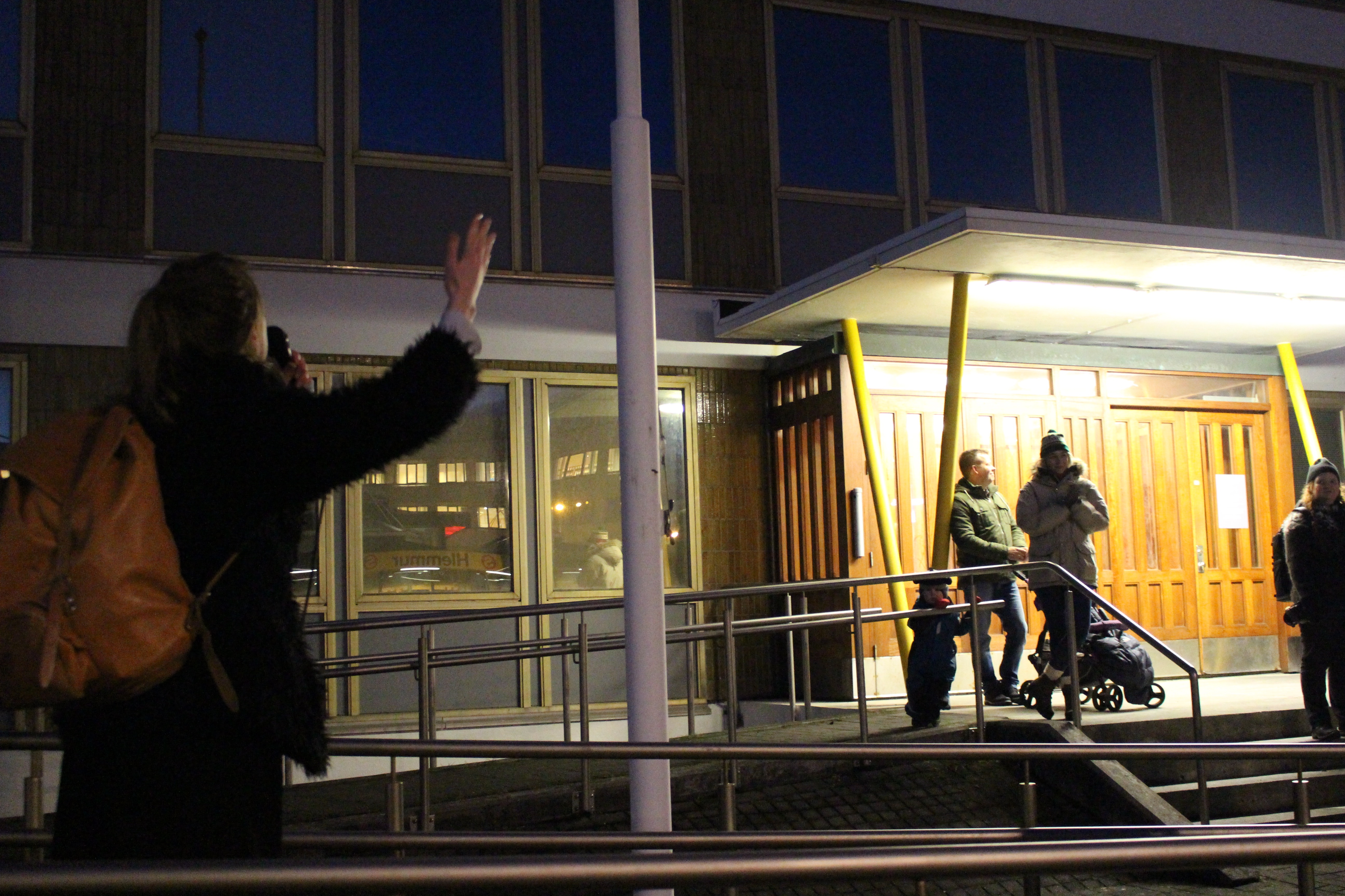 Protest outside police station 2015 by Rebecca Conway