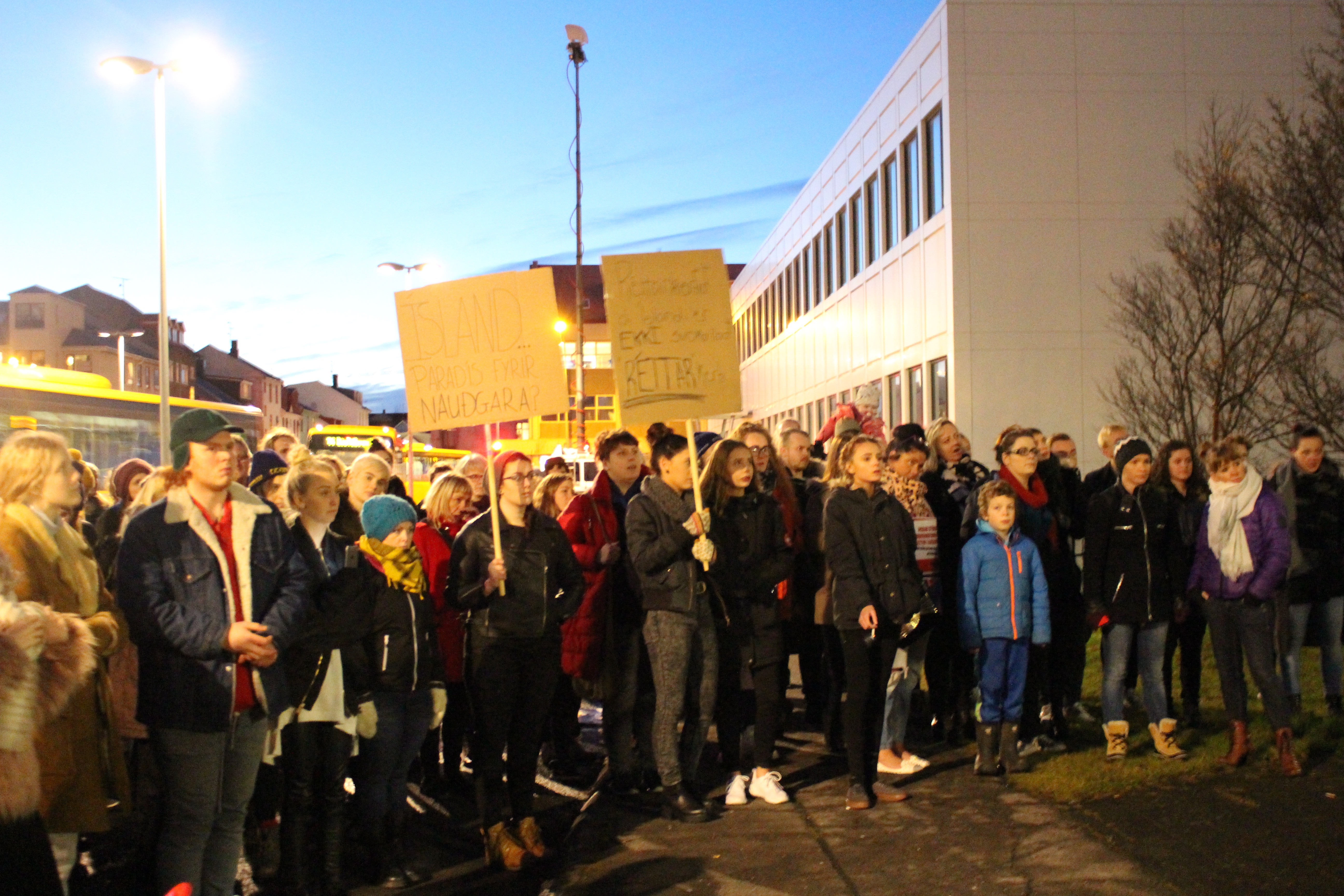 Protest outside police station 2015 by Rebecca Conway