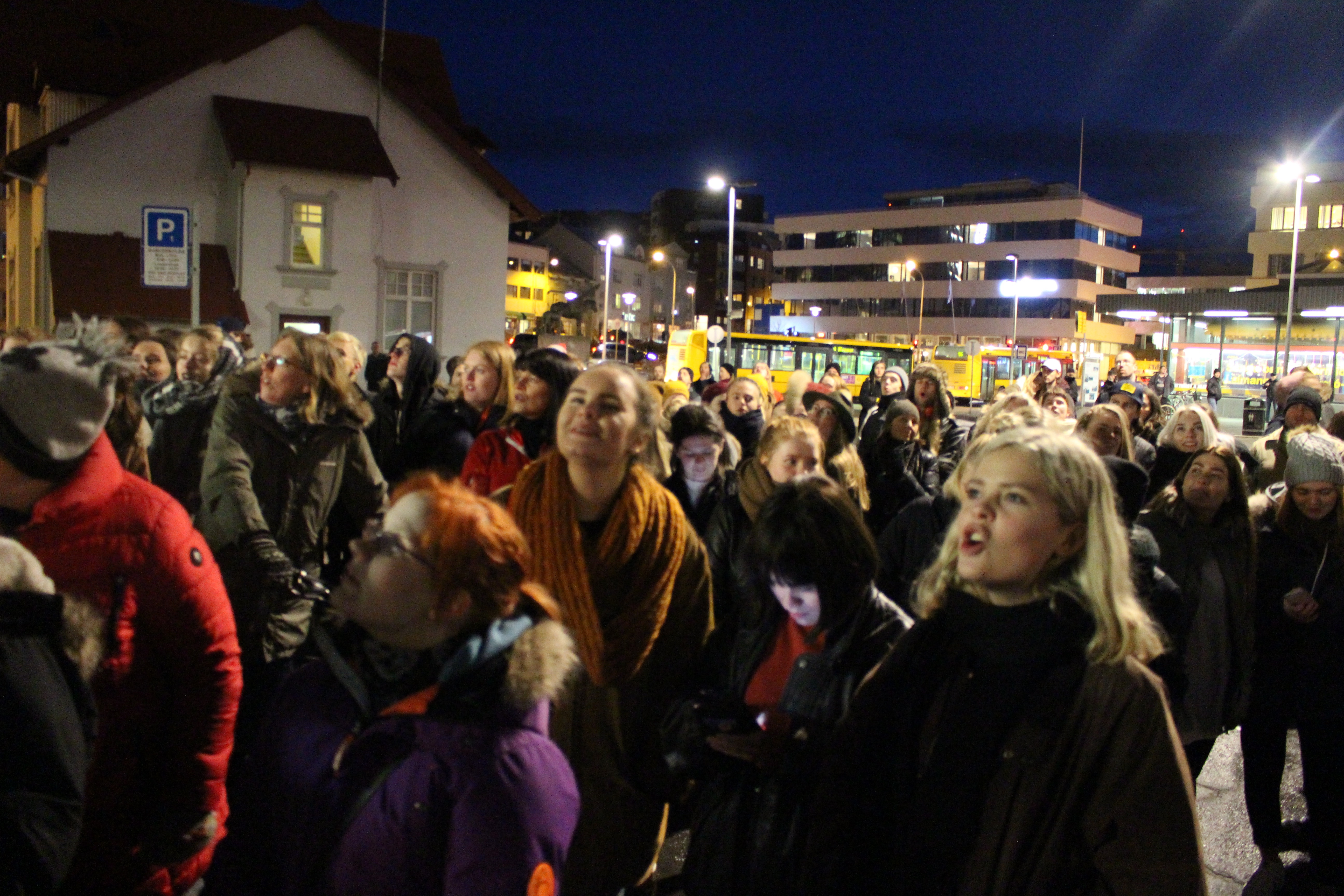 Protest outside police station 2015 by Rebecca Conway