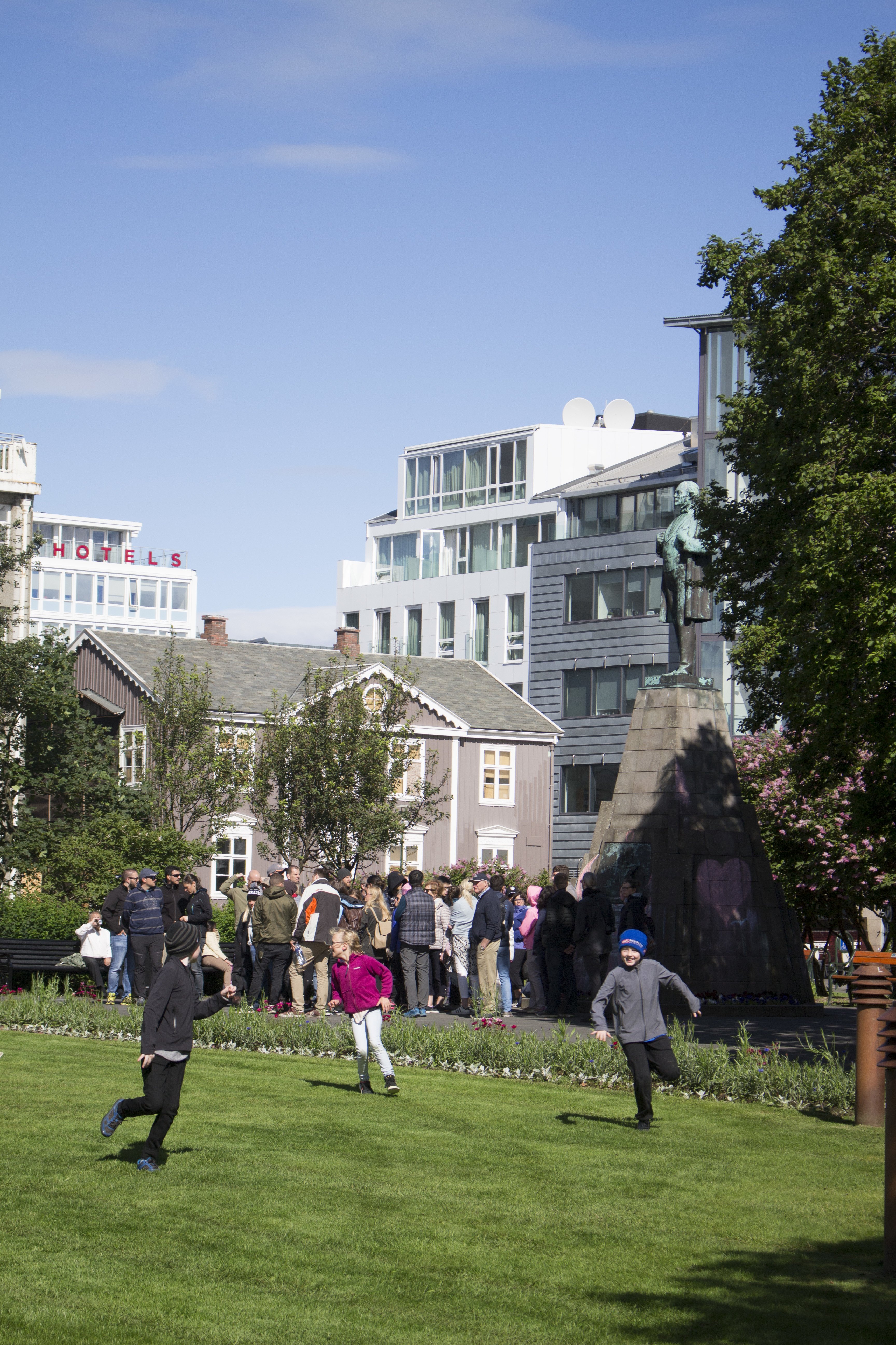 Children getting new solar energy.