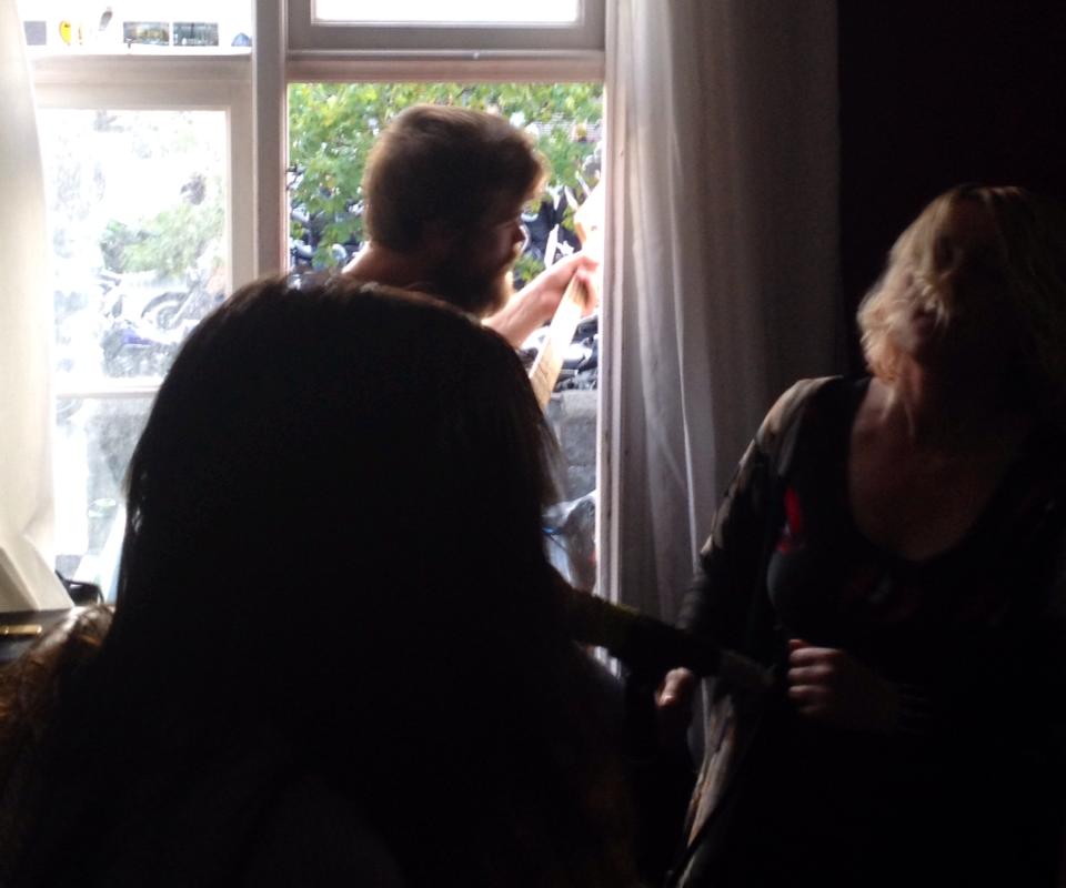 Muck's Loftur, jamming out with his bass like a real cool cat.