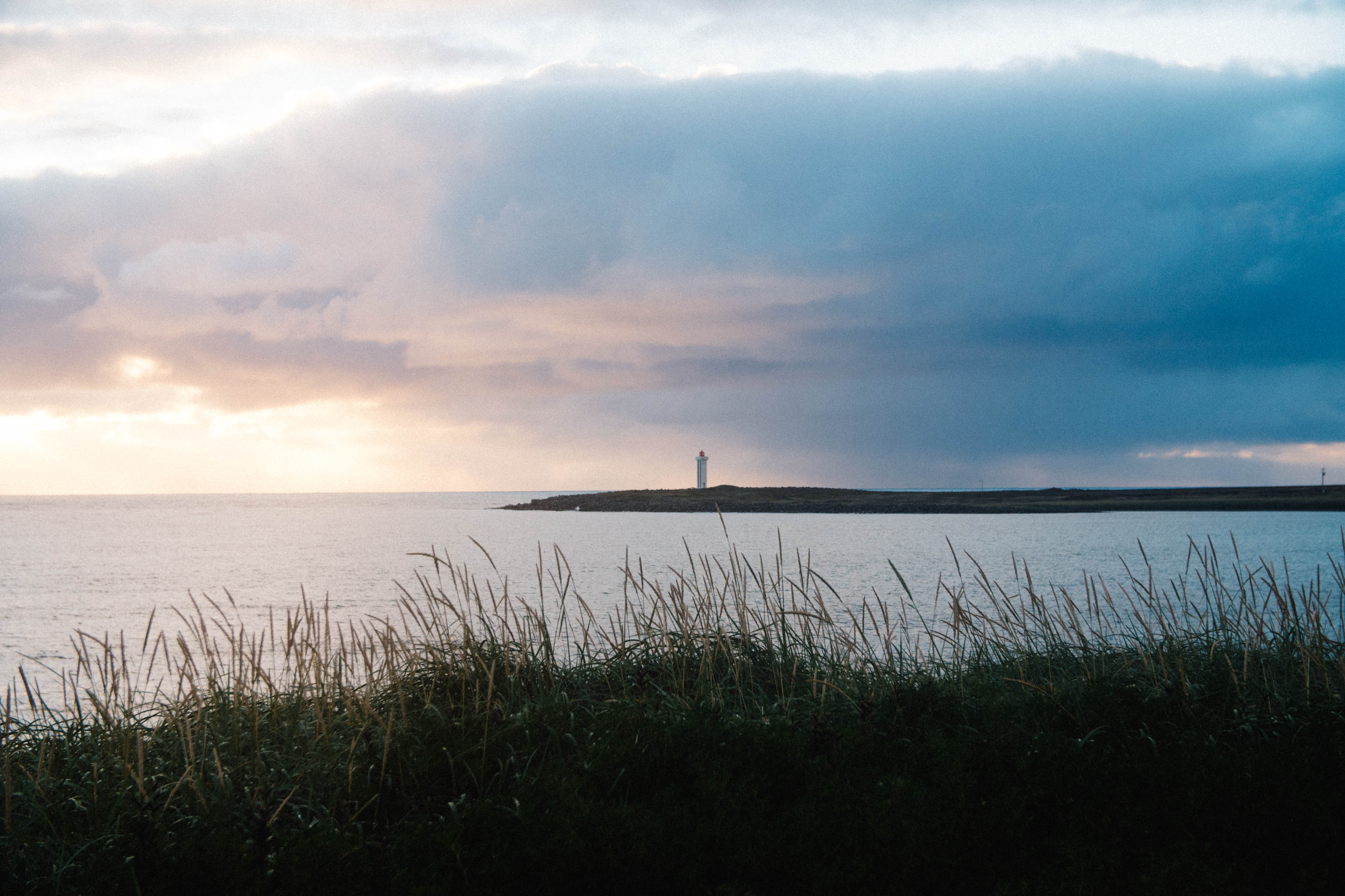 Sunset action near vopnafjarðarhreppur