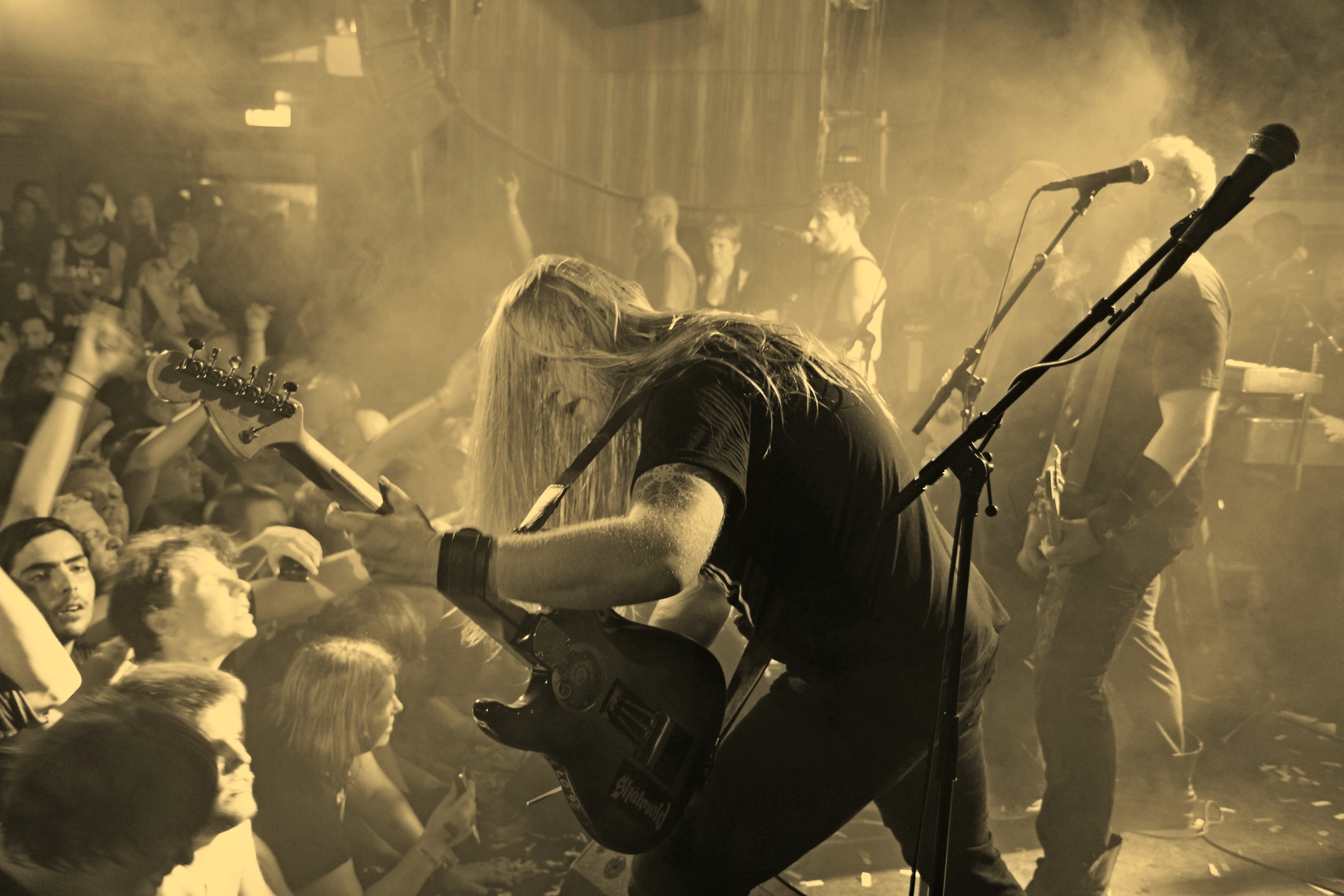 Superstars Skálmöld performed equally from ‘Börn Loka’ and ‘Baldur,’ earning much fanfare from the excited crowd. They also unveiled a new song, which sounded far more death than folk metal.