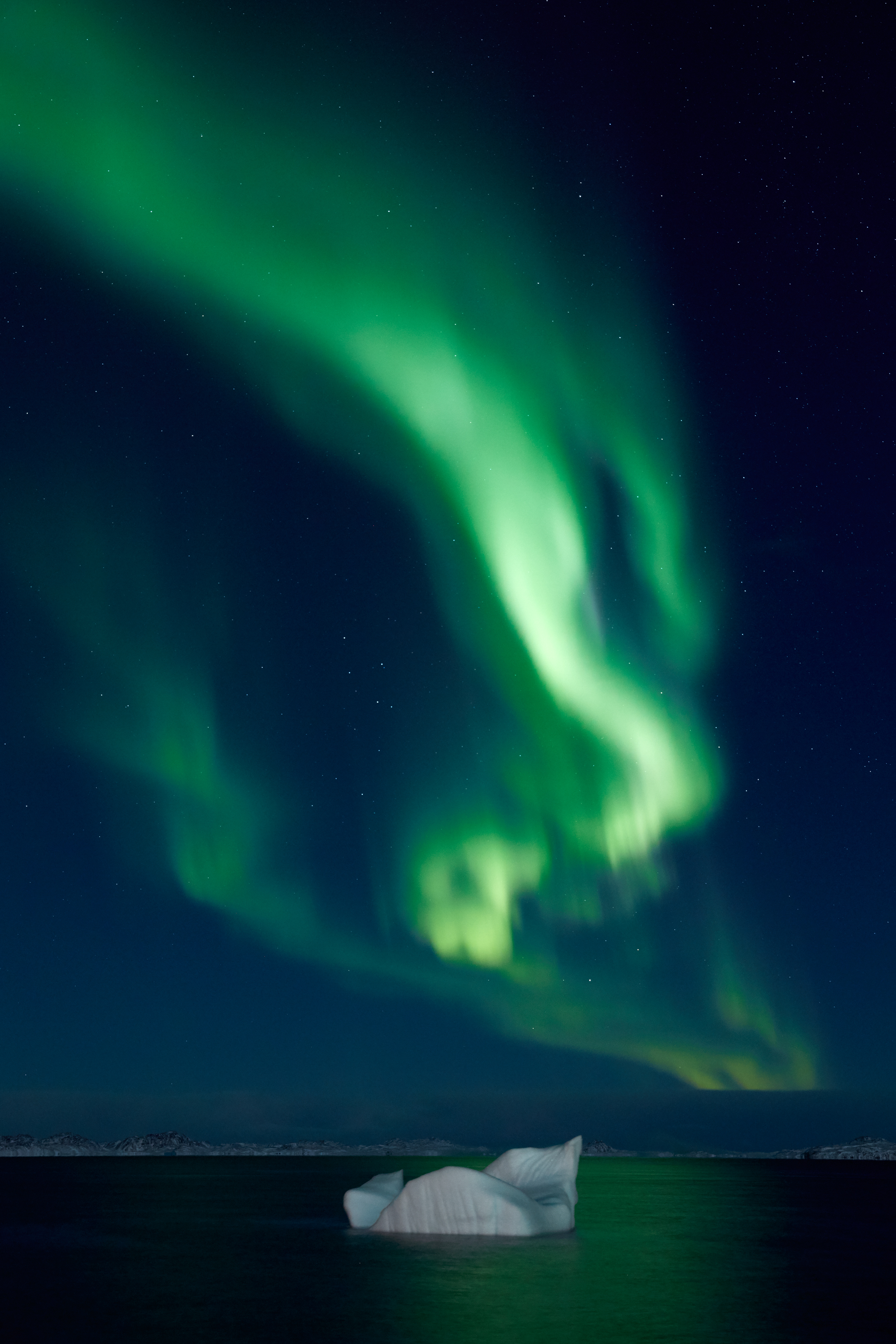 Aurora off the coast of Nuuk.