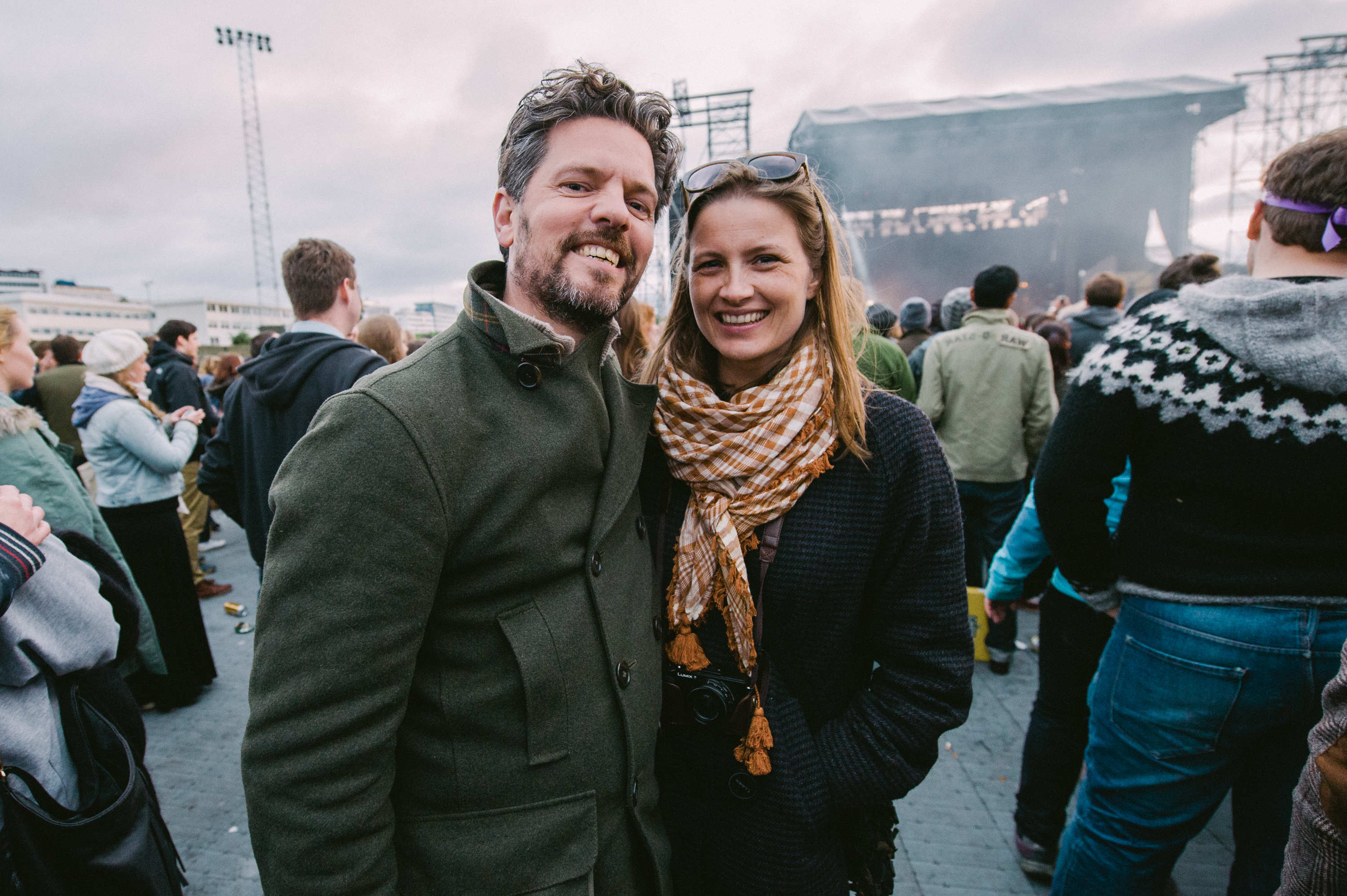 The new mayor, Dagur B. Eggertsson, at Massive Attack's performance