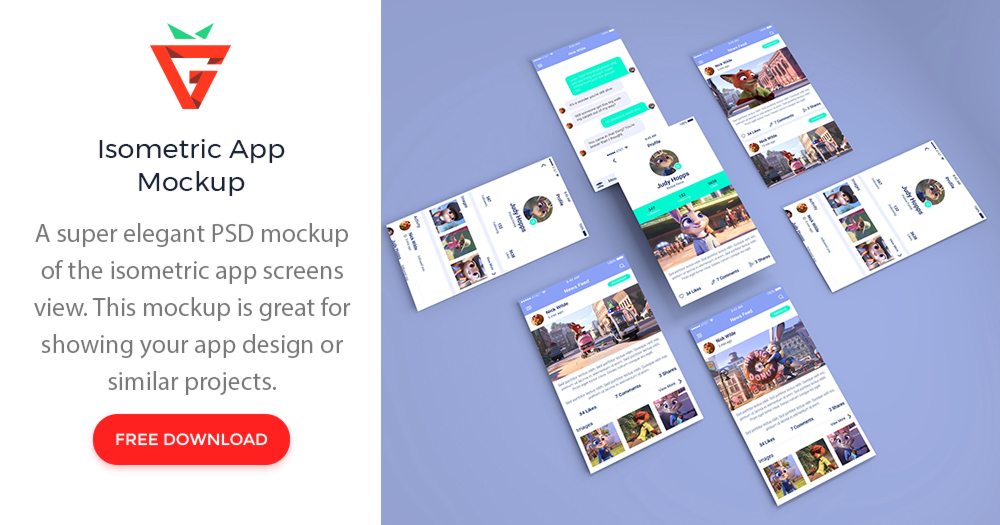 Discover 9 isometric website mockup designs on dribbble. Isometric App Mockup Graphberry Com