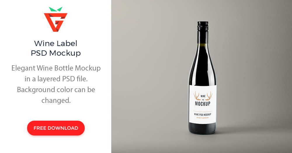 Whether you need to print labels for closet and pantry organization or for shipping purposes, you can make and print custom labels of your very own. Realistic Wine Bottle Psd Mockup Graphberry Com