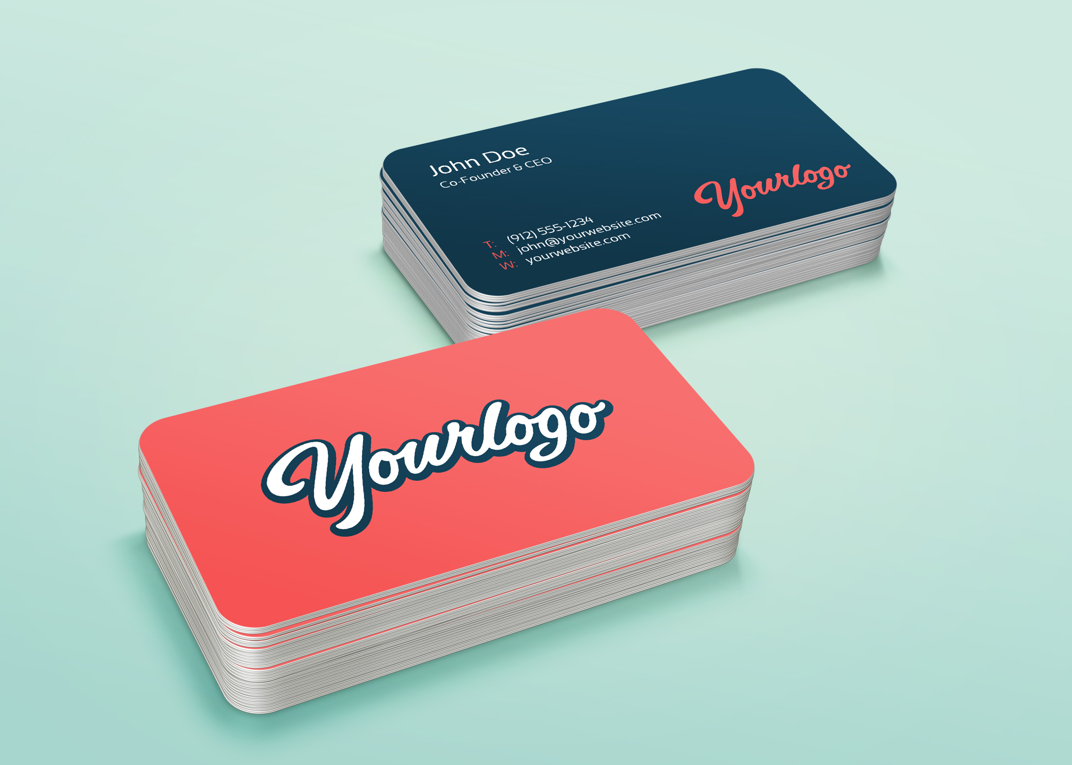 Place your cosmetic branding on the mockup items, change the background texture and create your cosmetic products set showcase easily and online. Stack Business Card Mockup Graphicburger