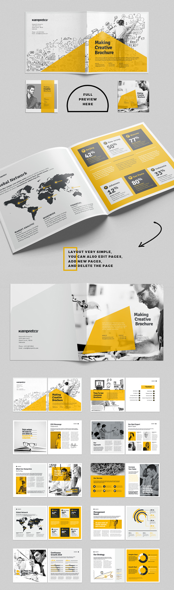 Diseño de folleto corporativo cuadrado de 26 páginas Diseño de folleto corporativo cuadrado de 26 páginas