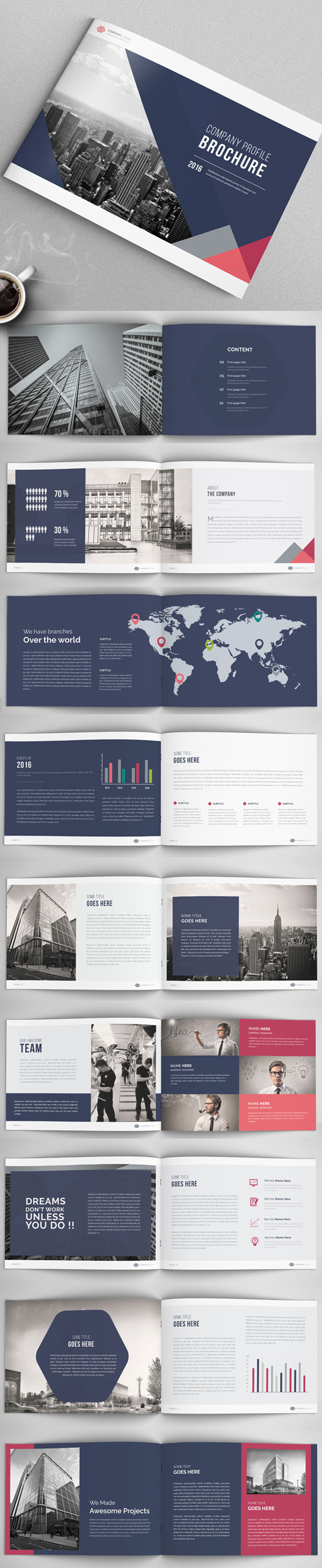 Plantilla de folleto/catálogo de informe anual corporativo Plantilla de folleto/catálogo de informe anual corporativo