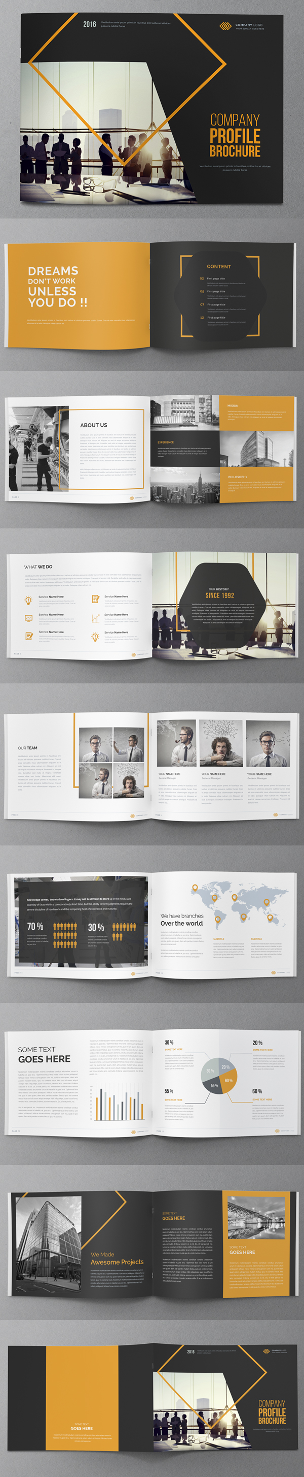 Diseño creativo de folleto de informe anual Diseño creativo de folleto de informe anual