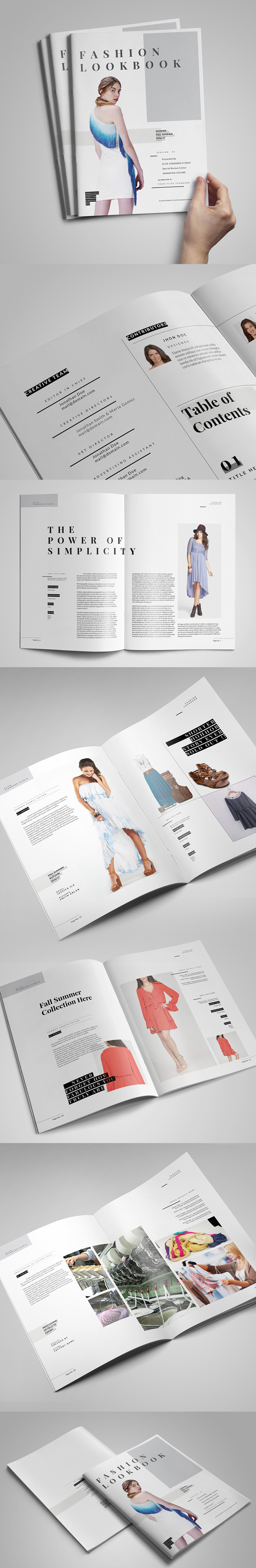 Plantilla de catálogo/libro de estilo de moda minimalista Plantilla de catálogo/libro de estilo de moda minimalista
