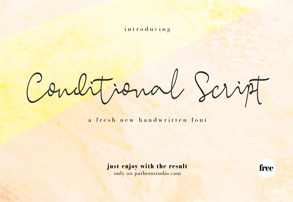 Conditional Script Free Font Conditional Script Free Font
