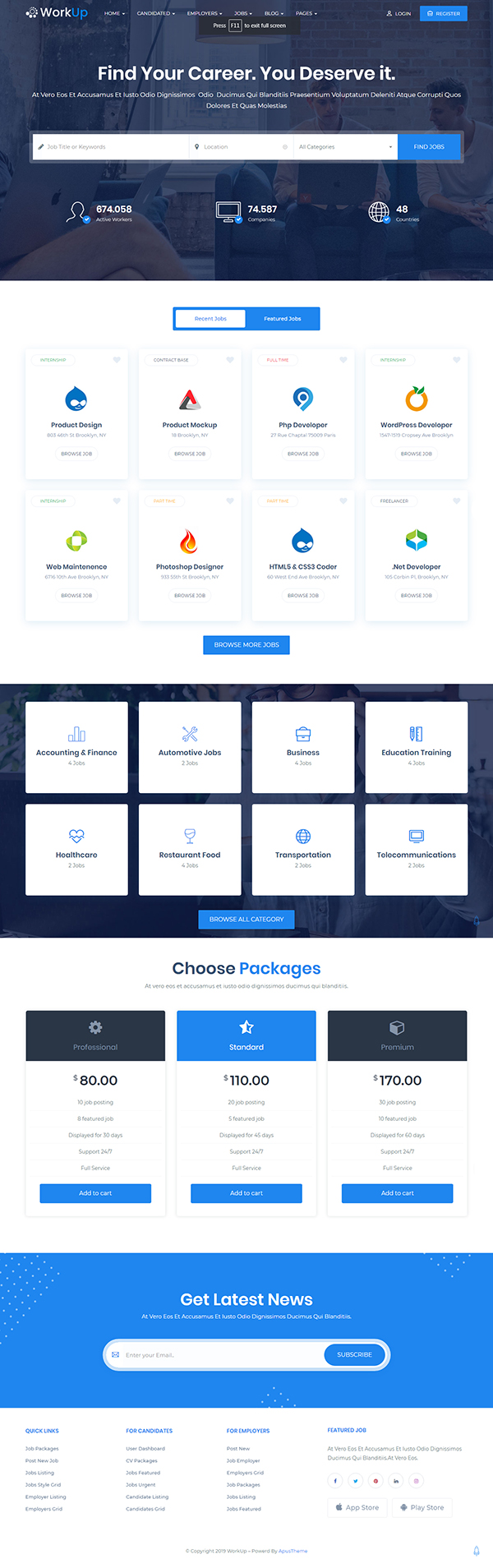 Workup &ndash; Job Board WordPress Theme