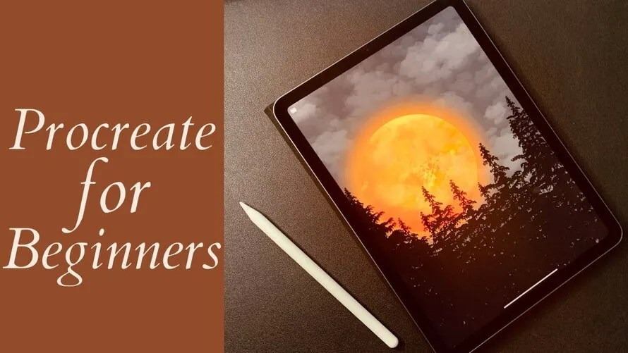 Como desenhar o desenho da lua da meia-noite no Procreate. Tutoriais Procreate para iniciantes Como desenhar o desenho da lua da meia-noite no Procreate. Tutoriais Procreate para iniciantes