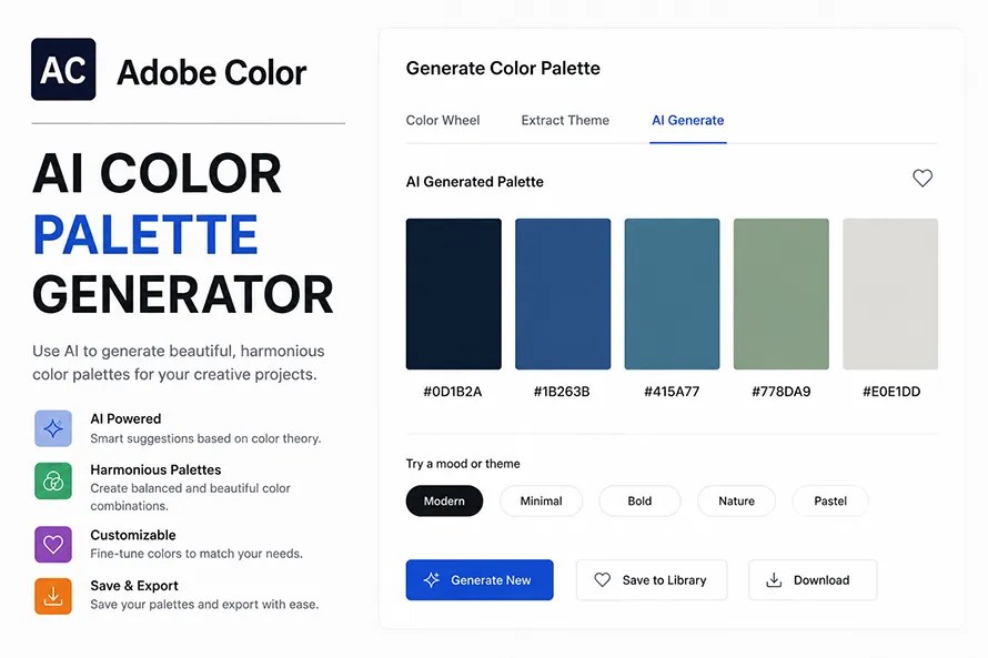 Adobe Color AI Color Palette Generator