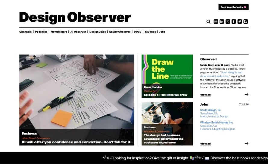 Design criticism, essays, and creative thinking.