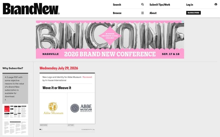 Brand identity reviews, logo redesigns, and corporate branding inspiration.