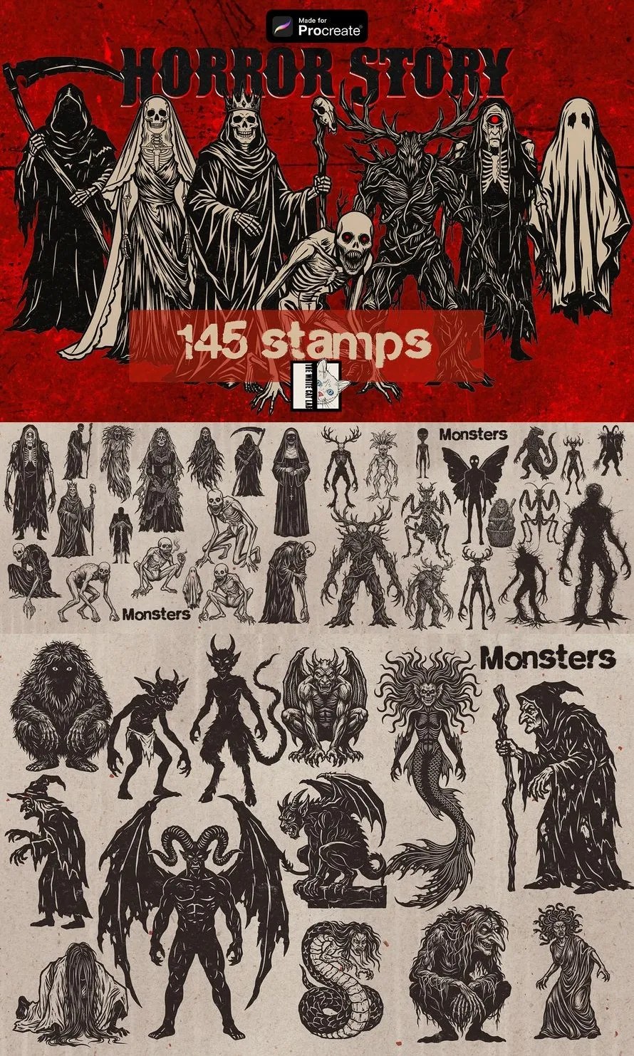Halloween Procreate Stamps