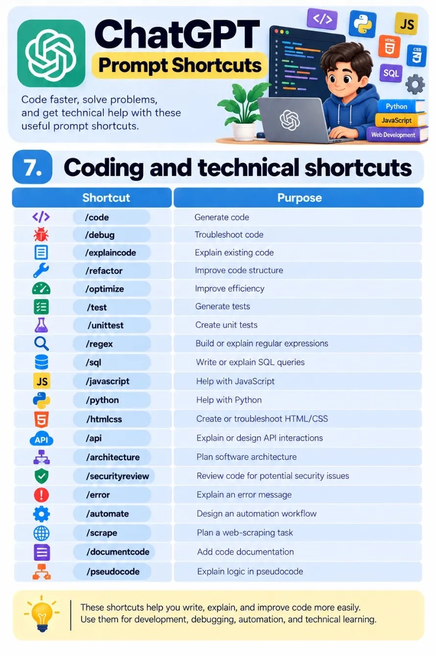 ChatGPT Coding Technical Shortcuts