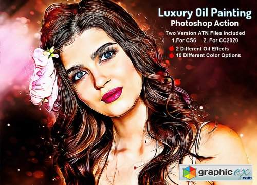 Luxury Oil Painting Photoshop Action Free Download Vector Stock Image Photoshop Icon
